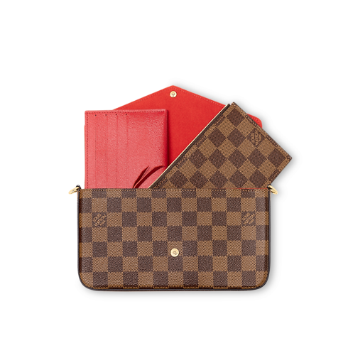Damier Ebene Canvas Carteras y artículos de piel pequeños Carteras con cadena y Micro Bolsas Bolsa Félicie Pochette | Louis Vuitton ® (Ampliar producto)
