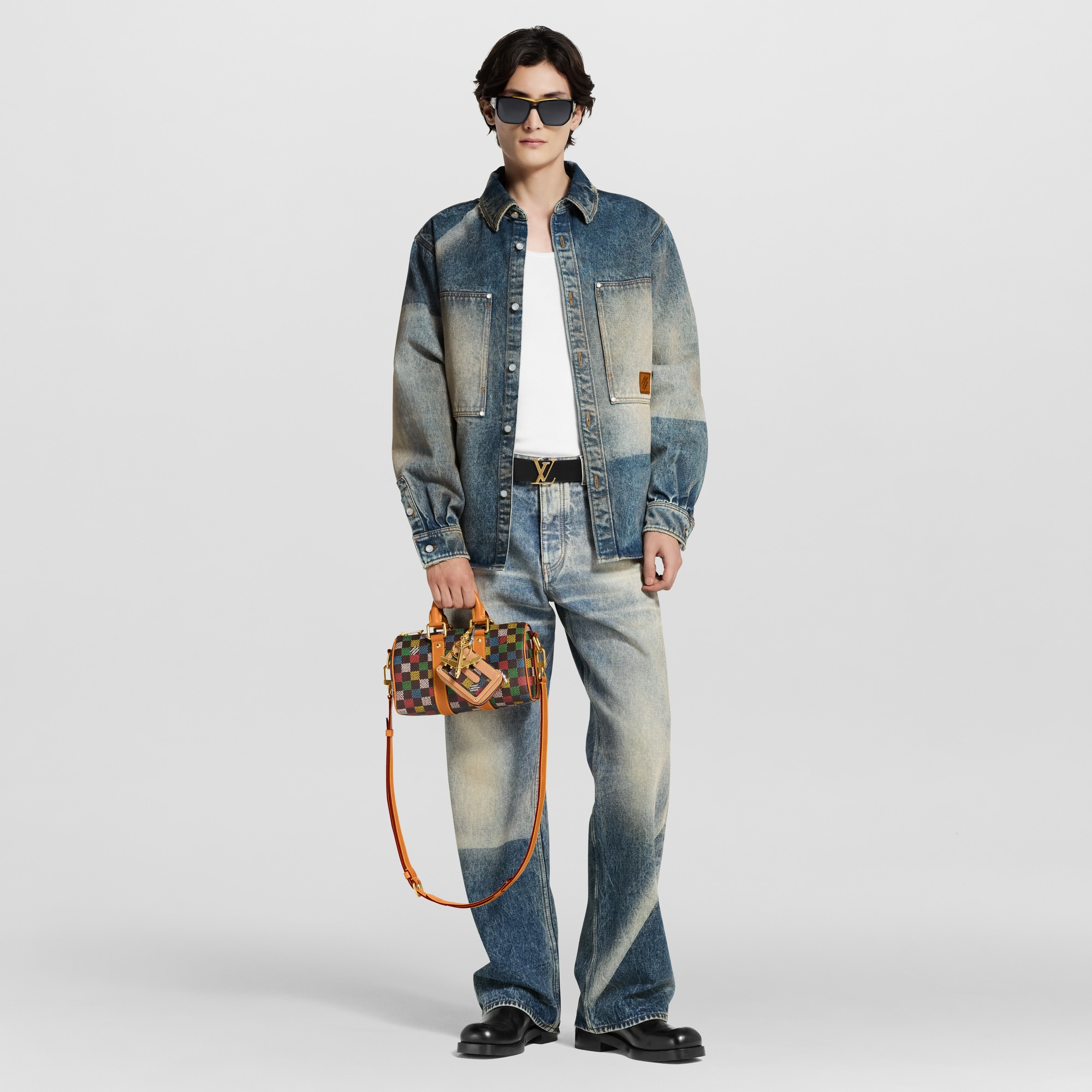 Damier Ebene Canvas Bolsas para Hombre LV Icons Bolsa Keepall 25 con correa | Louis Vuitton ® (Ampliar producto)