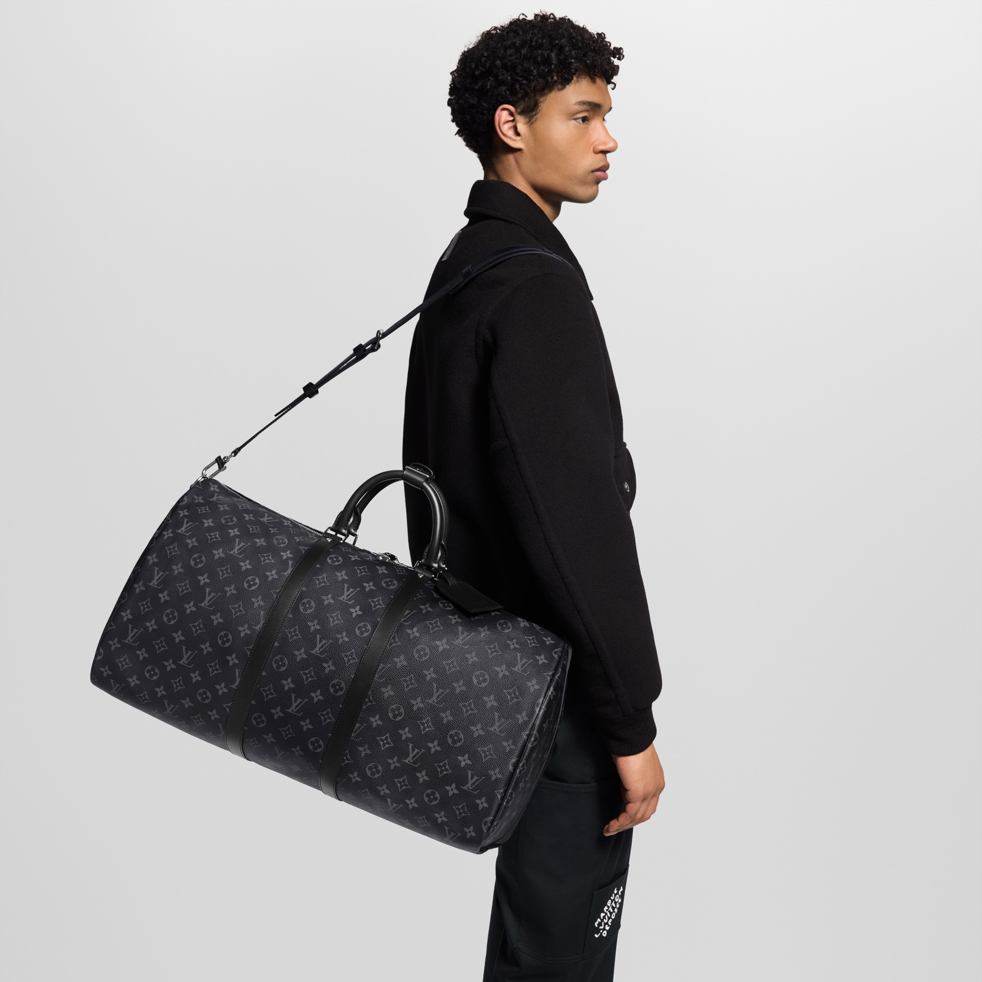Monogram Eclipse Personalización Personalización Equipaje Bolsa Keepall 55 Mon Monogram | Louis Vuitton ® (Ampliar producto)