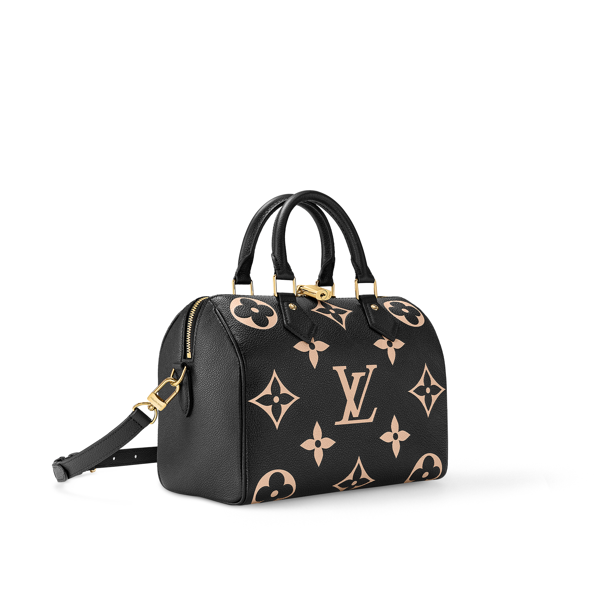 Bicolor Monogram Empreinte Leather Bolsas de mano Todas las bolsas de mano Bolsa Speedy 25 con correa | Louis Vuitton ® (Ampliar producto)