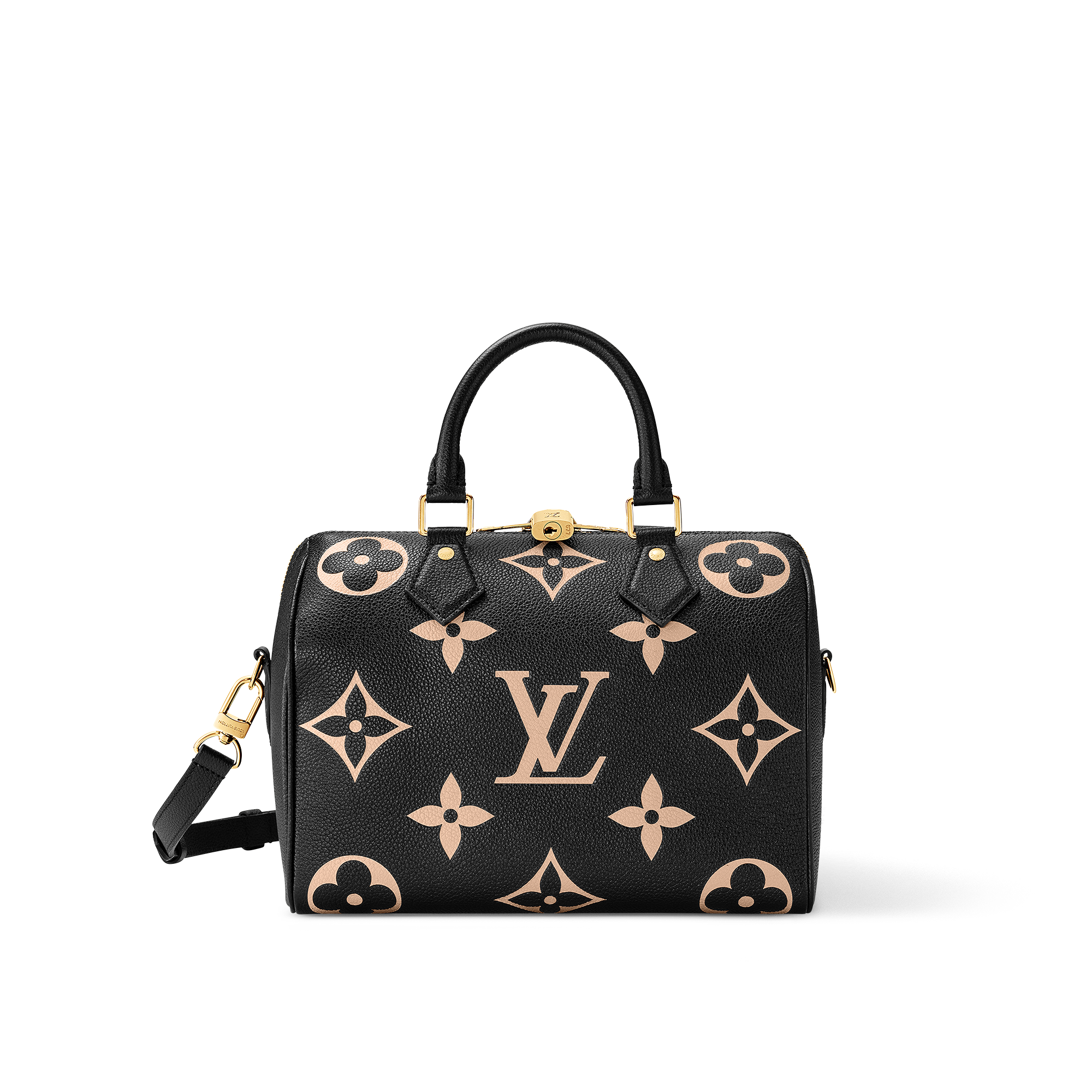 Bicolor Monogram Empreinte Leather Bolsas de mano Todas las bolsas de mano Bolsa Speedy 25 con correa | Louis Vuitton ® (Ampliar producto)