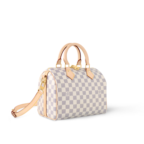 Damier Azur Canvas Bolsas de mano Todas las bolsas de mano Bolsa Speedy 25 con correa | Louis Vuitton ® (Ampliar producto)