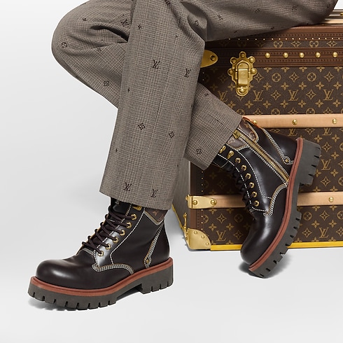 Zapatos Botas Bota militar LV Remix | Louis Vuitton ® (Ampliar producto)