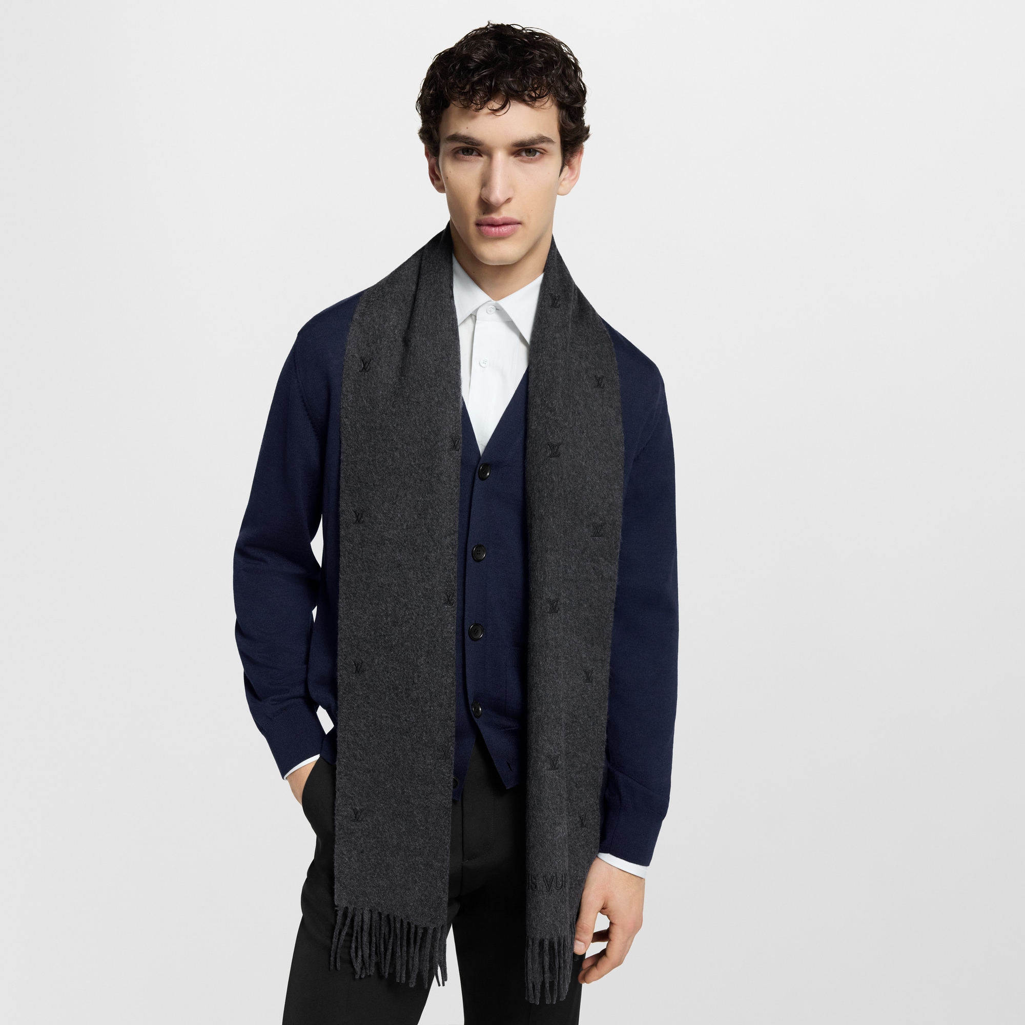 S00 Accesorios Bufandas Bufanda LV Blason bordada | Louis Vuitton ® (Ampliar producto)