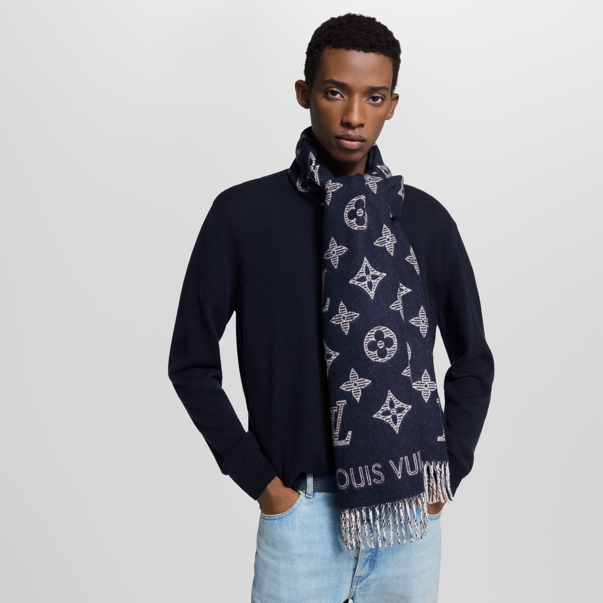 S00 Accesorios Bufandas Bufanda Monogram Shadow | Louis Vuitton ® (Ampliar producto)