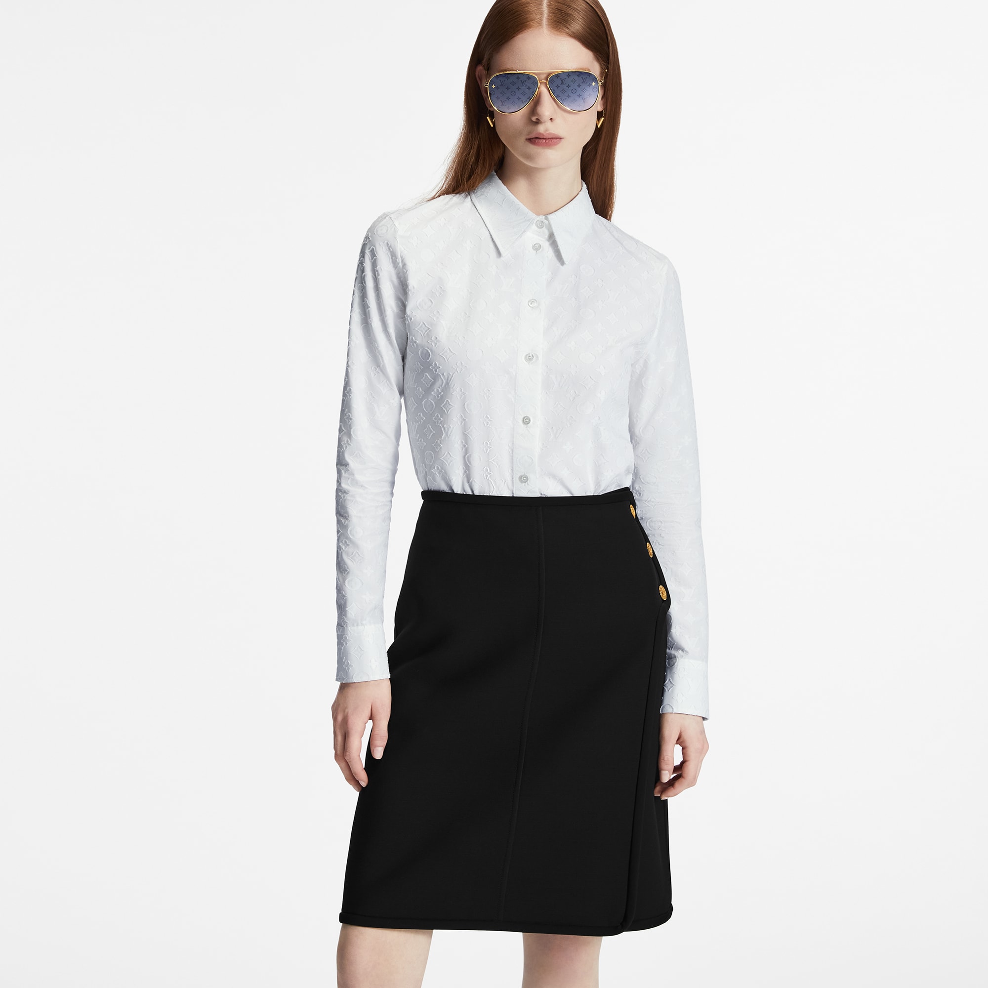  Ready to Wear Tops Camisa ajustada de manga larga | Louis Vuitton ® (Ampliar producto)