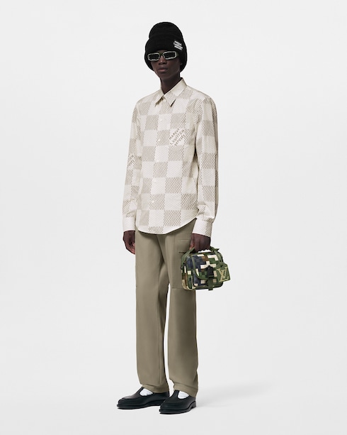 Discontinued Product Obs 12 Camisa Clássica de Algodão Damier com Manga Longa | Louis Vuitton ®