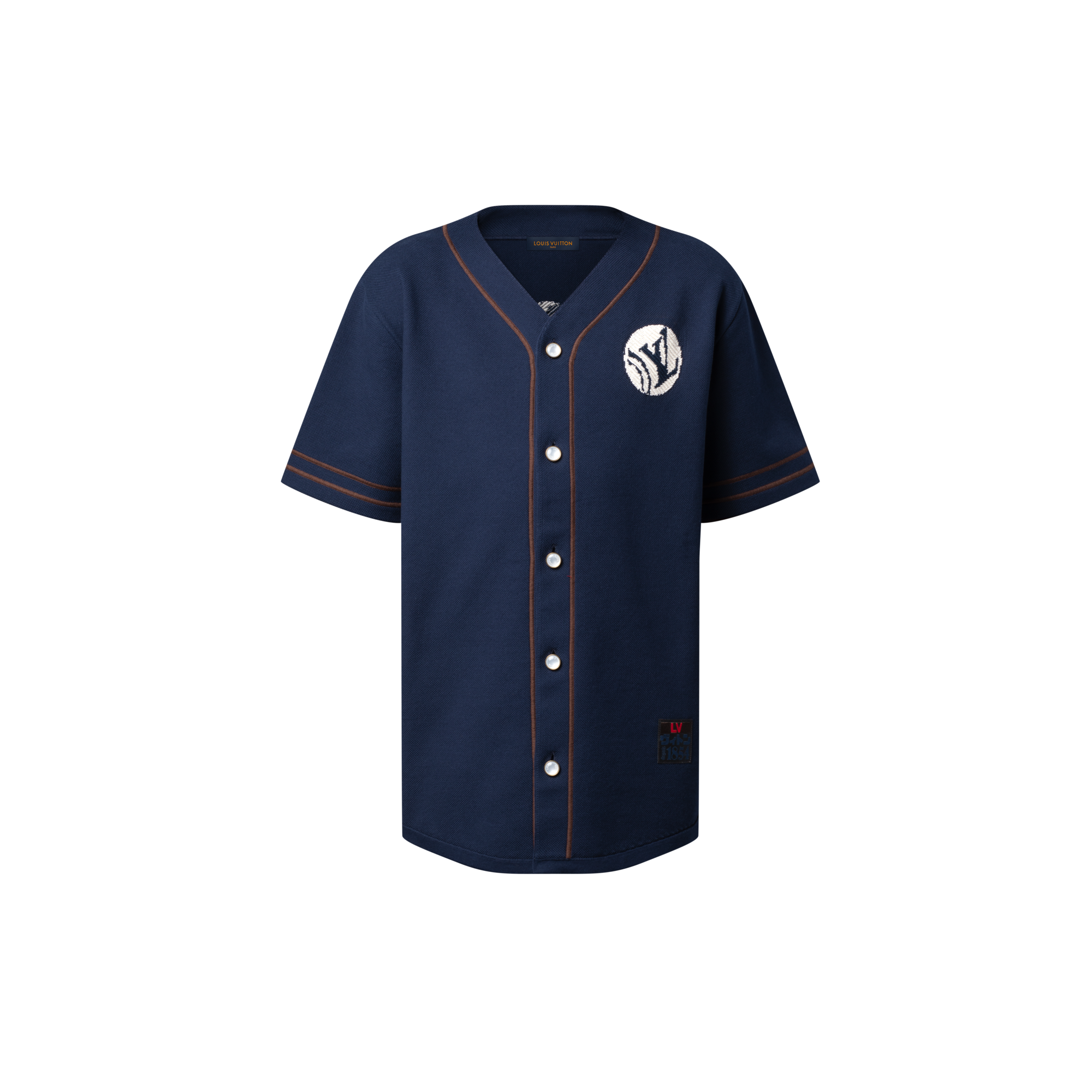  Ready to Wear Camisas Camisa de béisbol de manga corta de punto | Louis Vuitton ® (Ampliar producto)