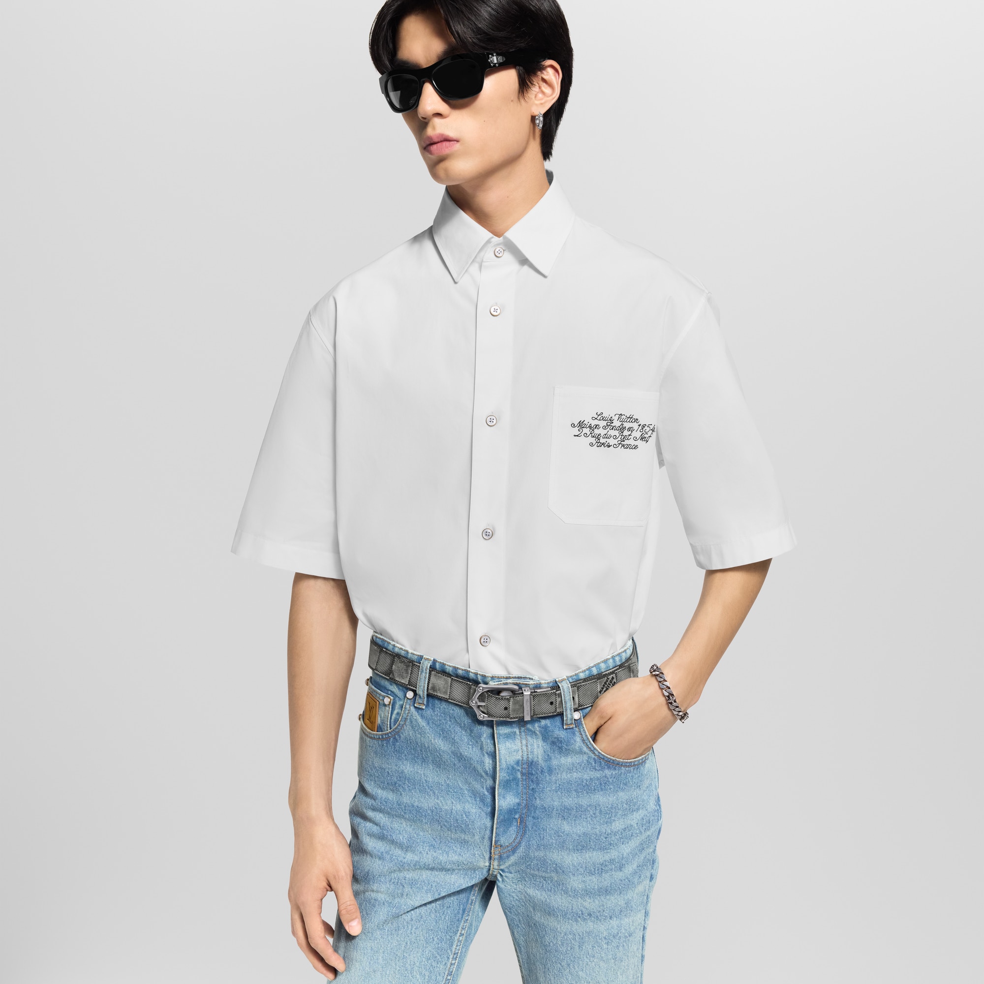  Ready to Wear Camisas Camisa de manga corta con bordado | Louis Vuitton ® (Ampliar producto)