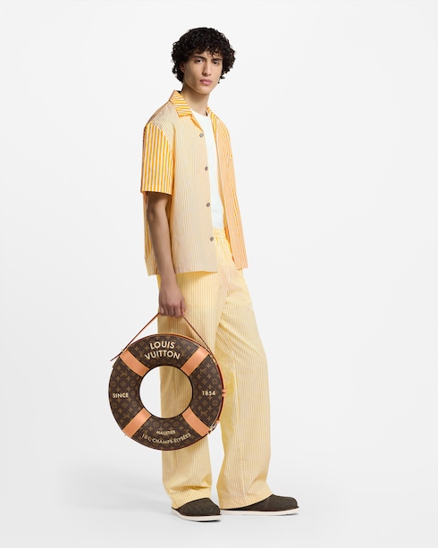 Ready to Wear Camisas Camisa de manga corta con patchwork de rayas Monograma | Louis Vuitton ®
