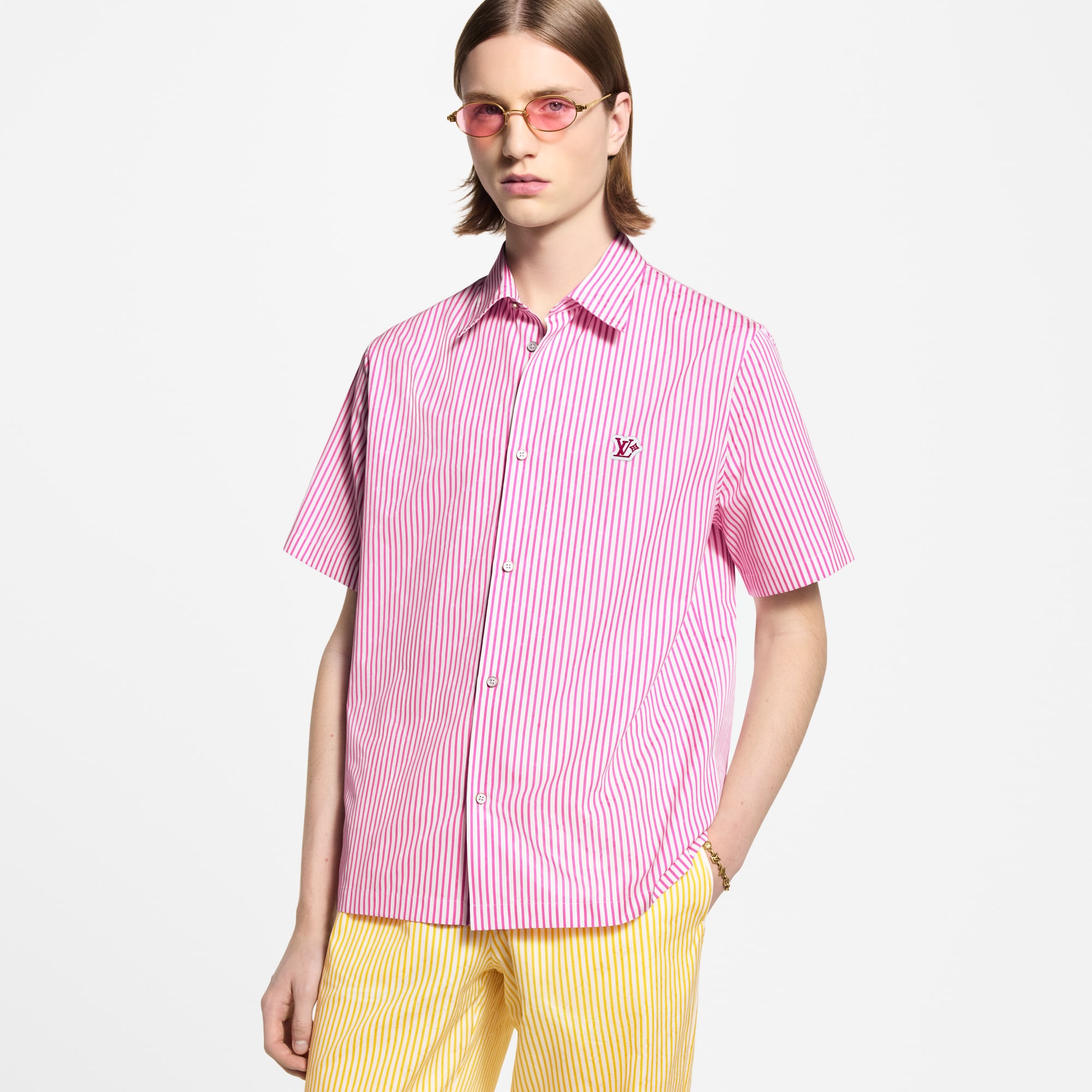  Ready to Wear Camisas Camisa de manga corta de rayas Monograma | Louis Vuitton ® (Ampliar producto)