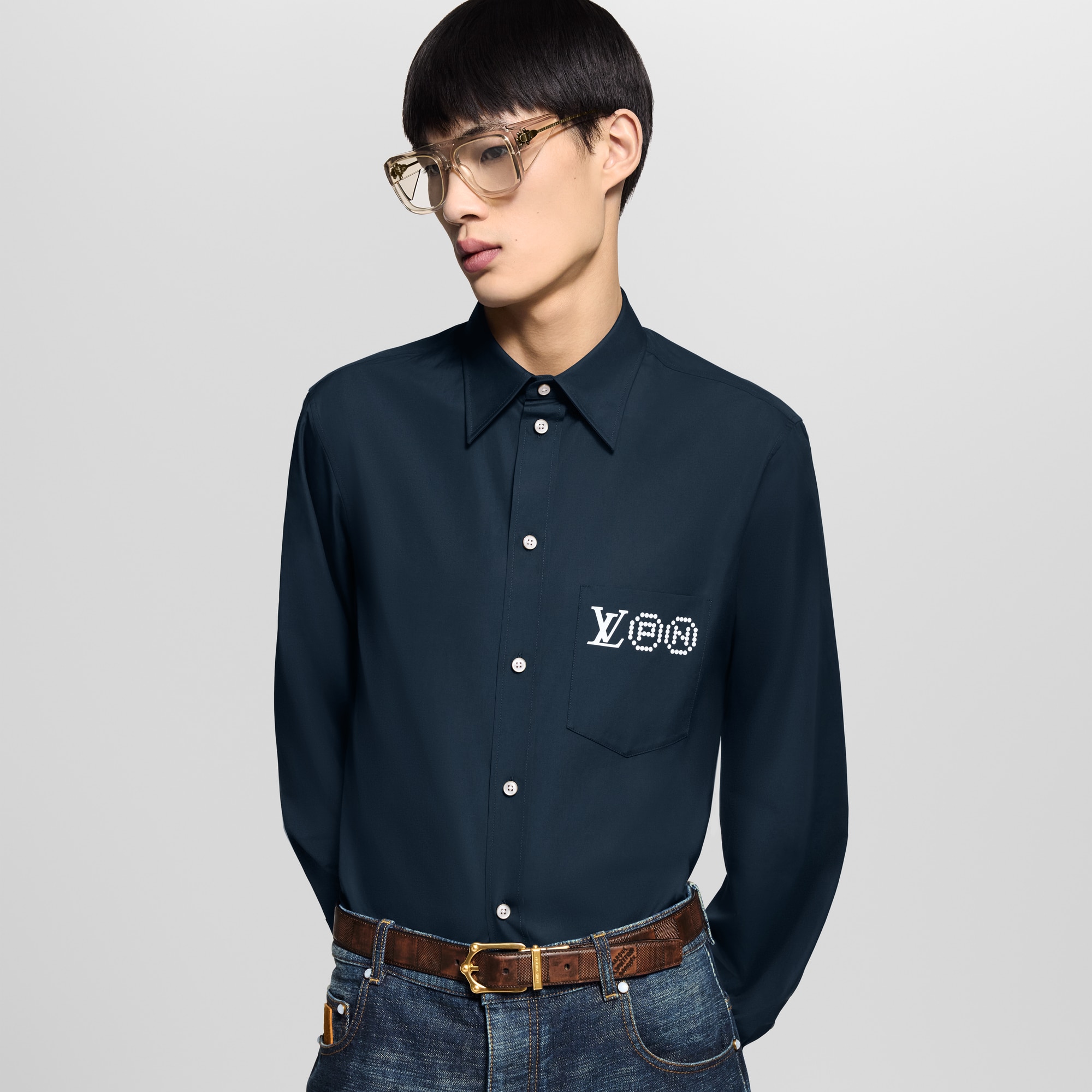  Ready to Wear Camisas Camisa de manga larga con motivo distintivo | Louis Vuitton ® (Ampliar producto)