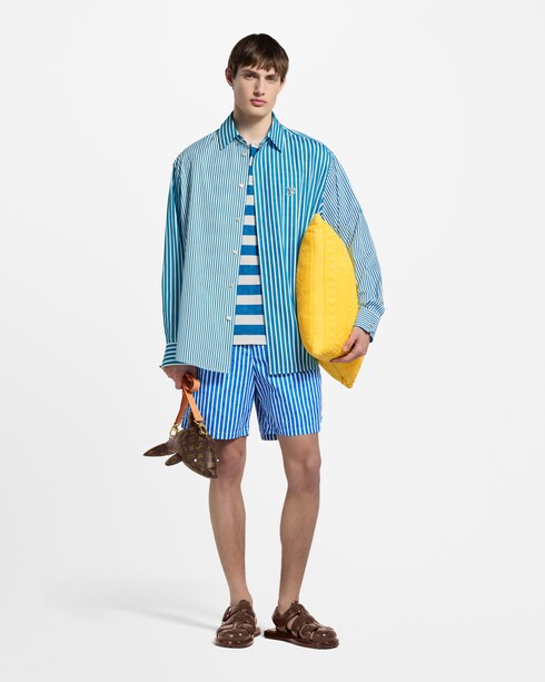 Ready to Wear Camisas Camisa de rayas con patchwork Monograma | Louis Vuitton ®