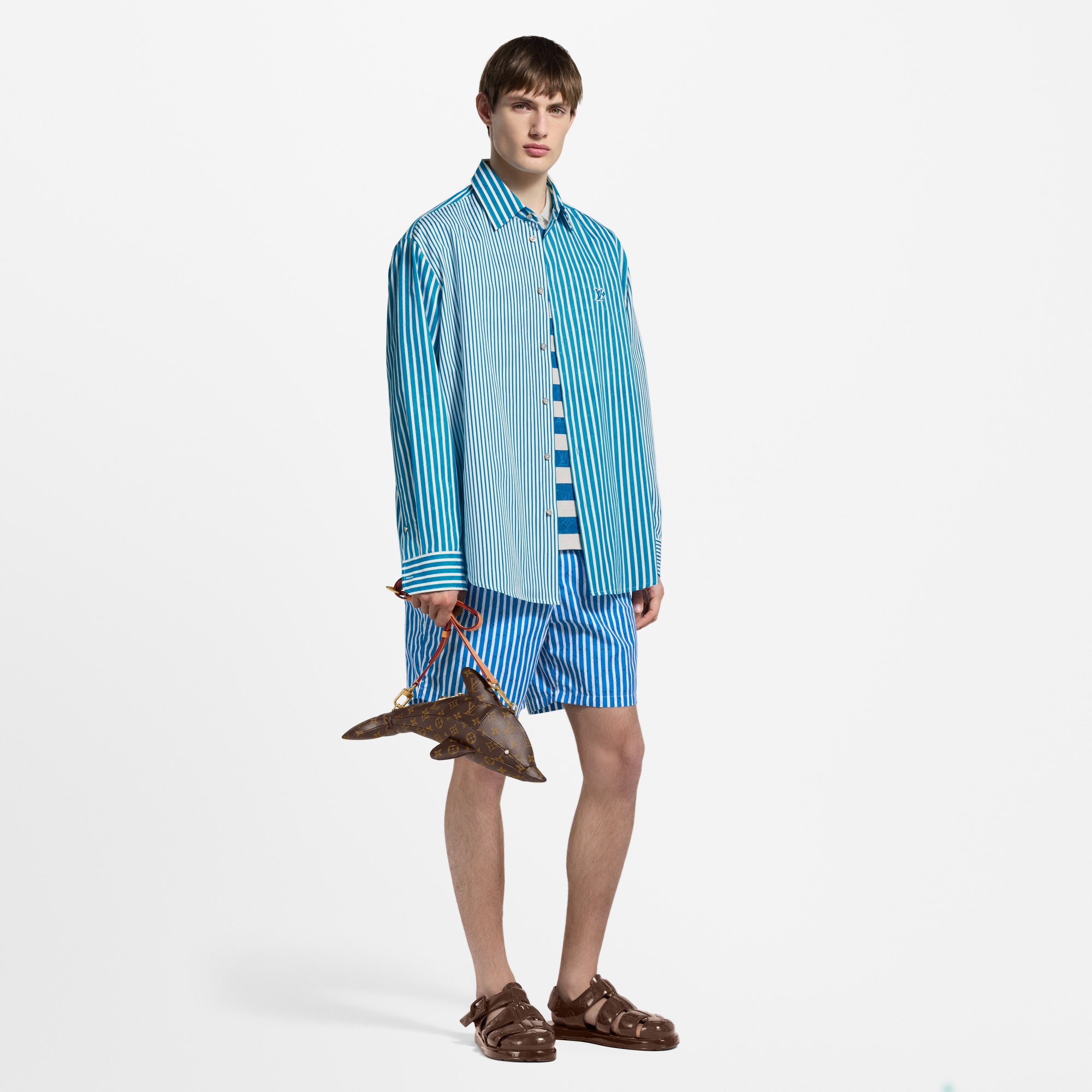  Ready to Wear Camisas Camisa de rayas con patchwork Monograma | Louis Vuitton ® (Ampliar producto)