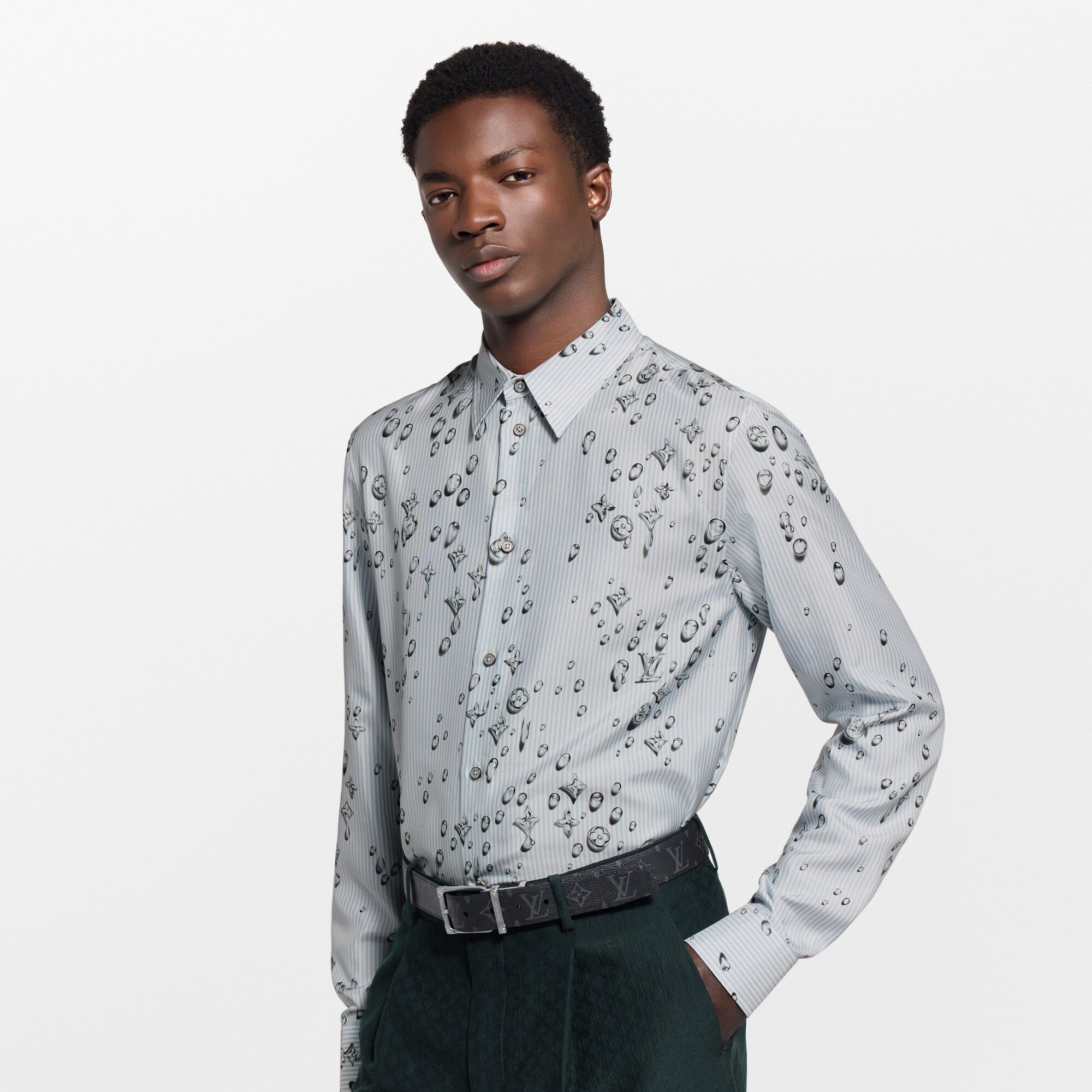  Ready to Wear Camisas Camisa de seda a rayas Monograma | Louis Vuitton ® (Ampliar producto)