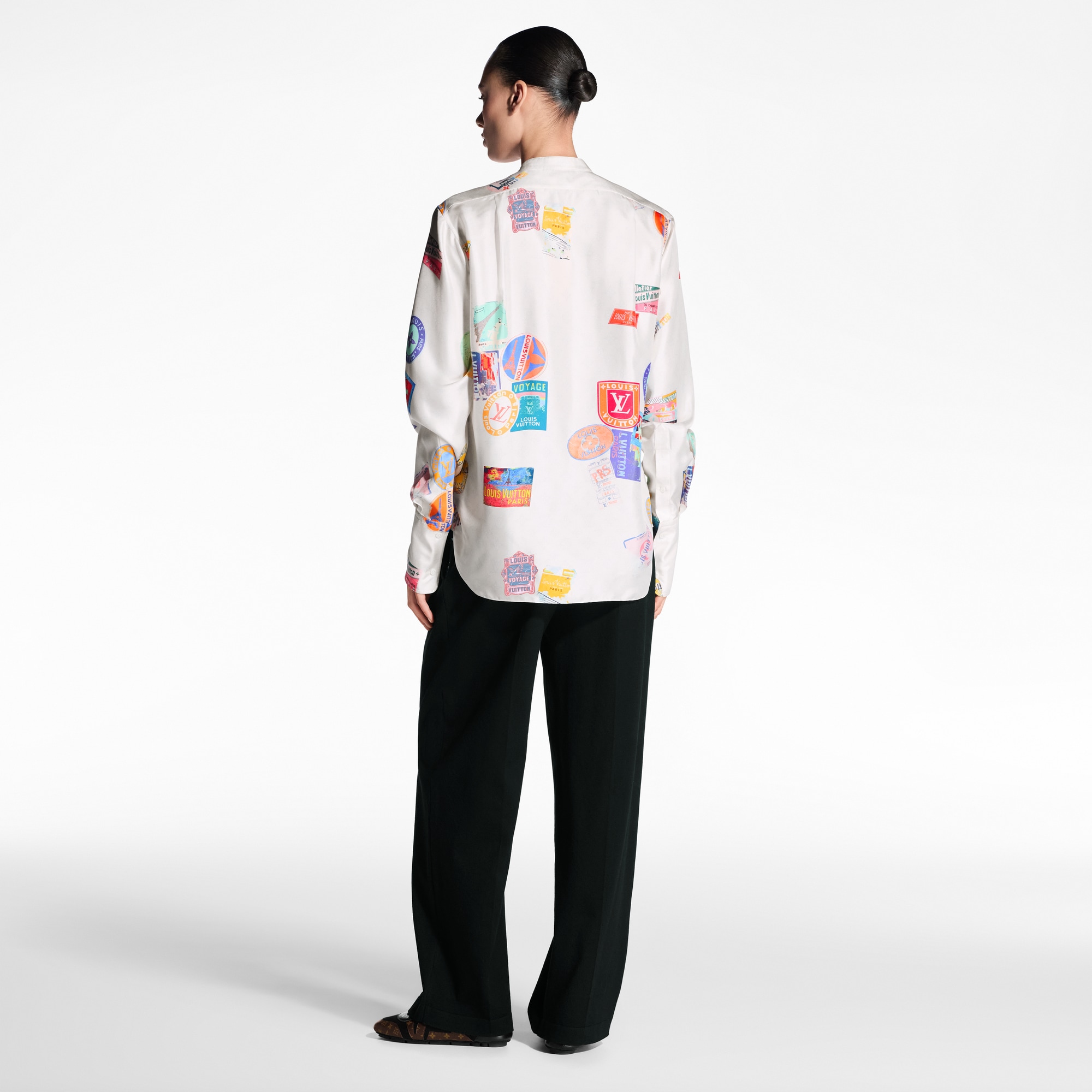  Ready to Wear Tops Camisa de seda con parche Mahina | Louis Vuitton ® (Ampliar producto)