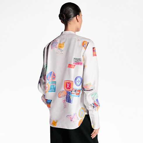 Ready to Wear Tops Camisa de seda con parche Mahina | Louis Vuitton ® (Ampliar producto)