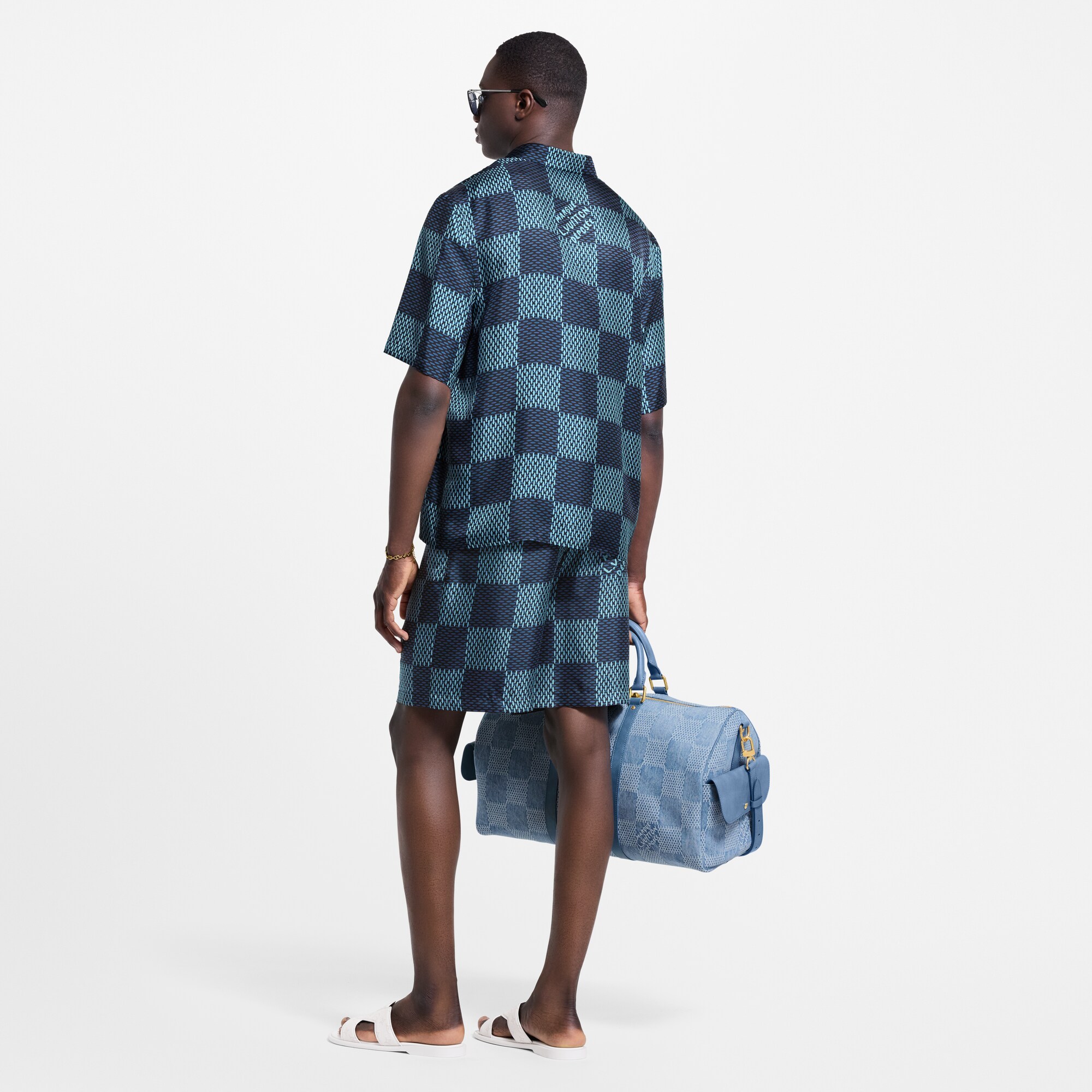  Ready to Wear Camisas Camisa de seda de manga corta Damier | Louis Vuitton ® (Ampliar producto)