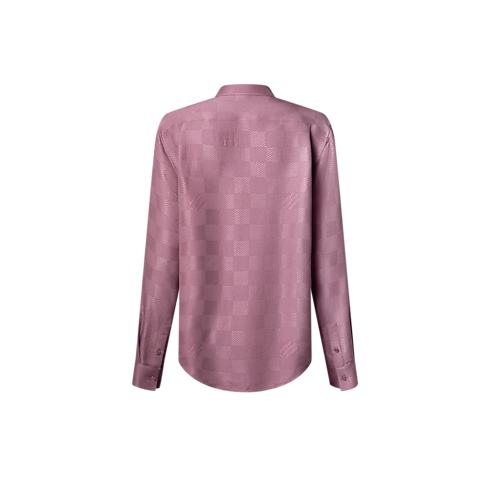 Ready to Wear Camisas Camisa de seda de manga larga Damier en Jacquard | Louis Vuitton ® (Ampliar producto)