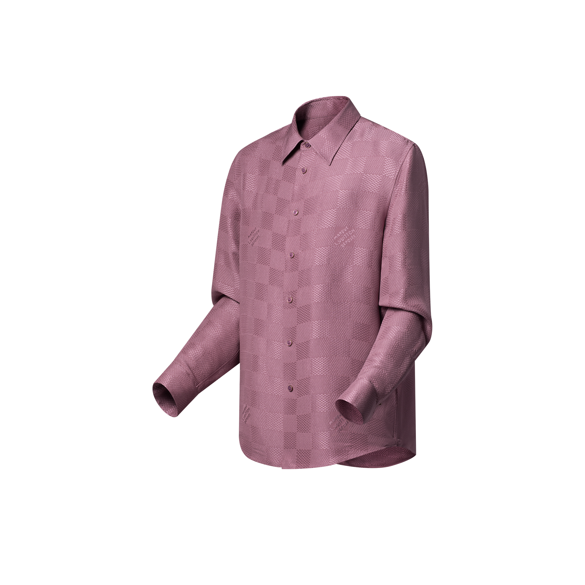  Ready to Wear Camisas Camisa de seda de manga larga Damier en Jacquard | Louis Vuitton ® (Ampliar producto)