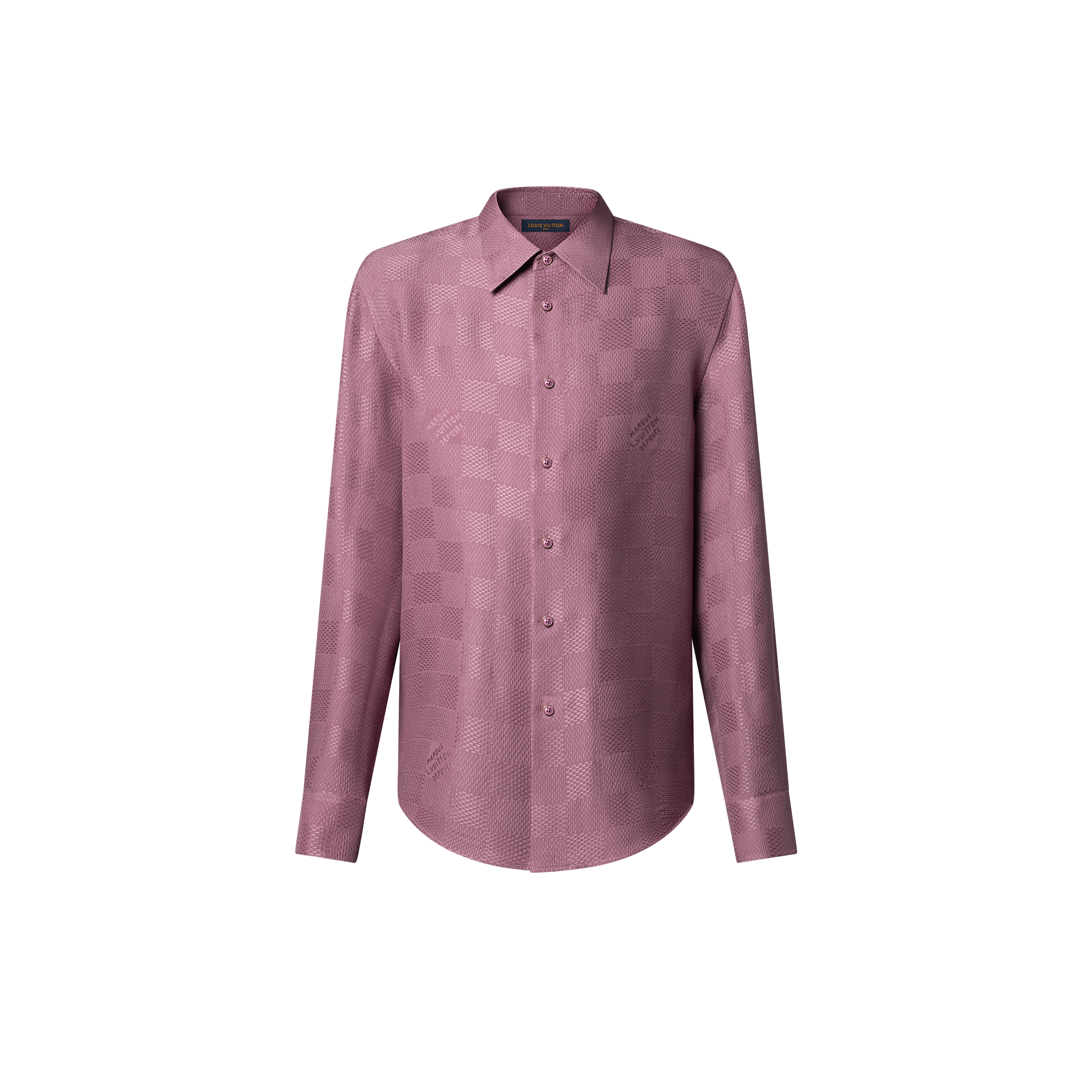  Ready to Wear Camisas Camisa de seda de manga larga Damier en Jacquard | Louis Vuitton ® (Ampliar producto)