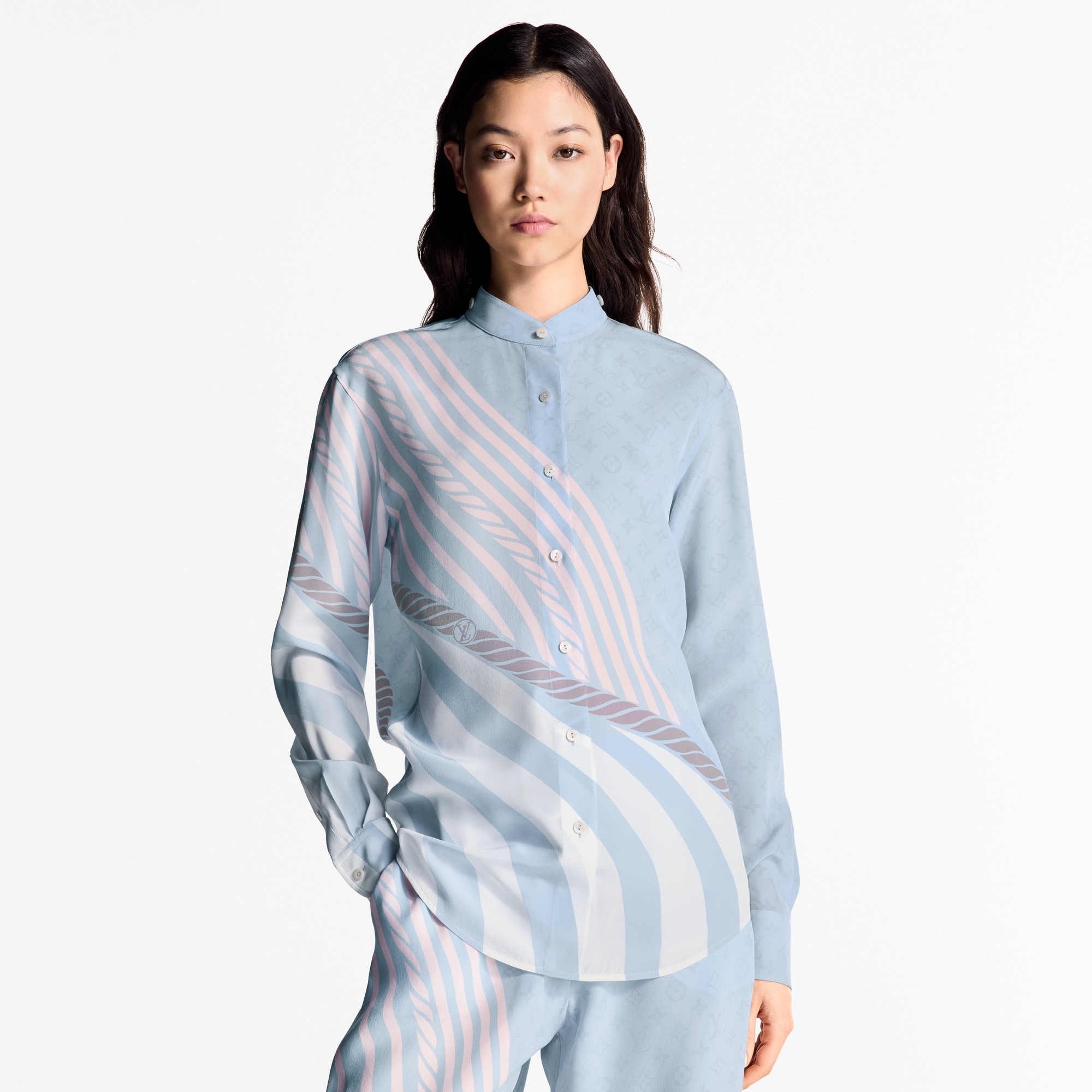  Ready to Wear Tops Camisa de seda estampada | Louis Vuitton ® (Ampliar producto)