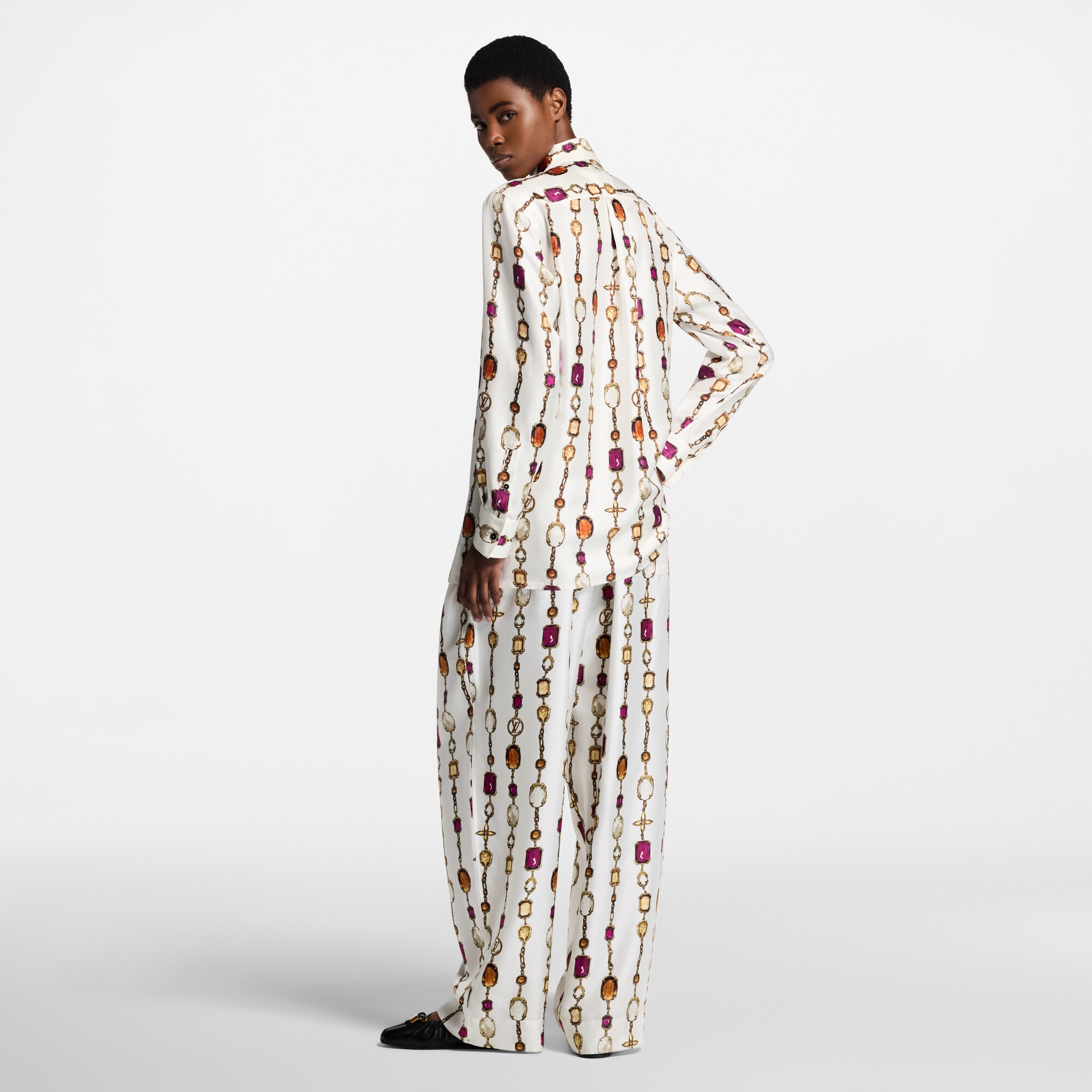  Ready to Wear Tops Camisa de seda estampada | Louis Vuitton ® (Ampliar producto)