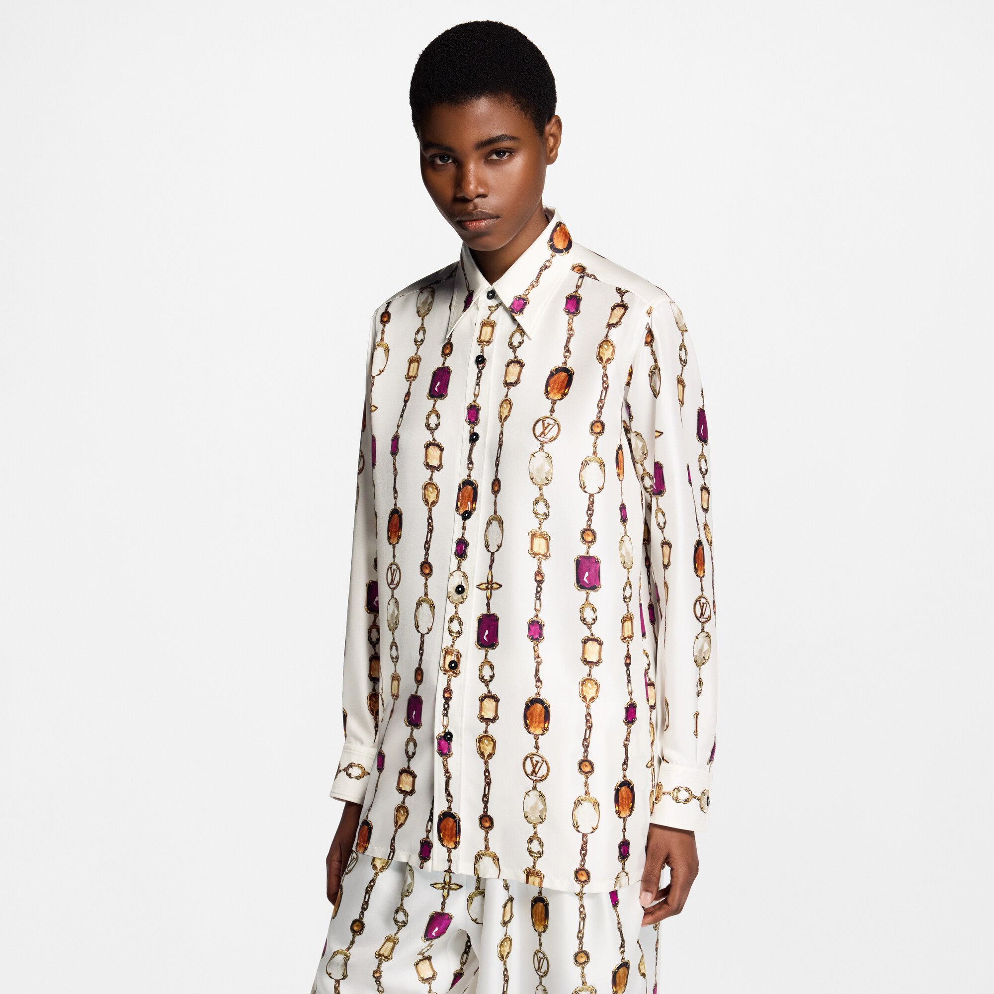  Ready to Wear Tops Camisa de seda estampada | Louis Vuitton ® (Ampliar producto)
