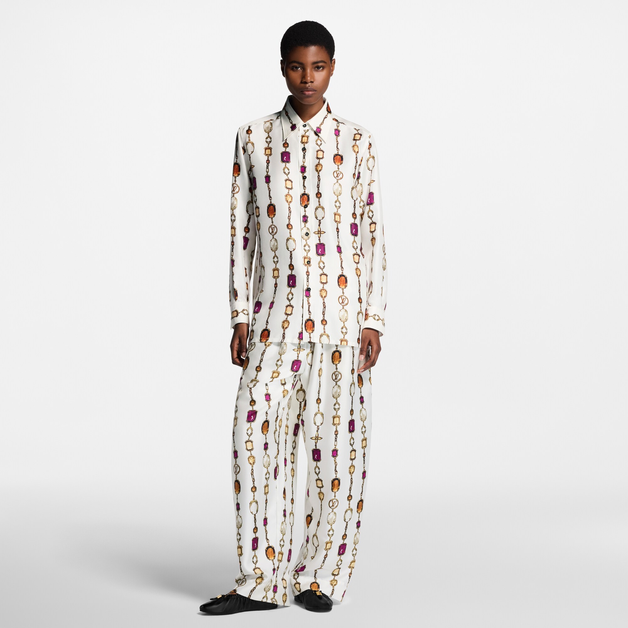  Ready to Wear Tops Camisa de seda estampada | Louis Vuitton ® (Ampliar producto)