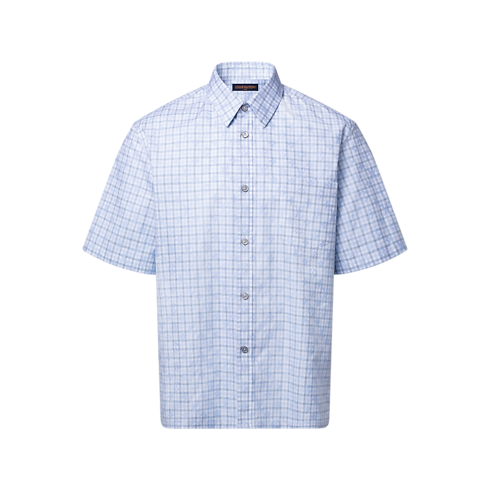 Ready-to-Wear Camisas Camisa Oxford de manga corta a cuadros con Monograma | Louis Vuitton ® (Ampliar producto)