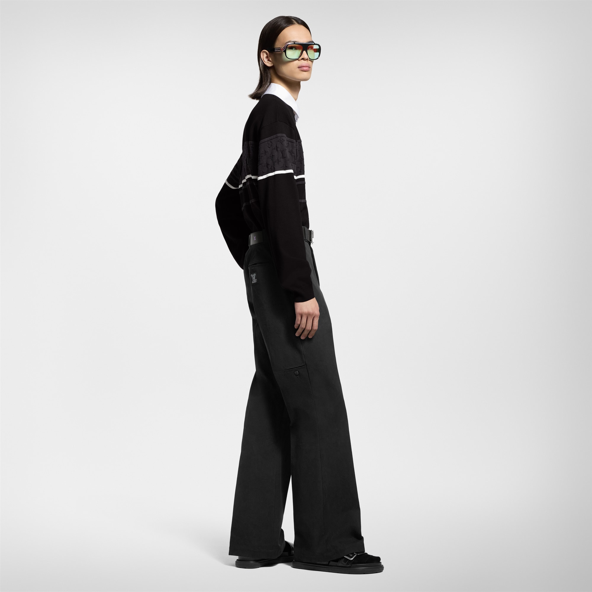  Ready to Wear Camisas Camisa tipo polo de manga larga en Jacquard Monograma | Louis Vuitton ® (Ampliar producto)