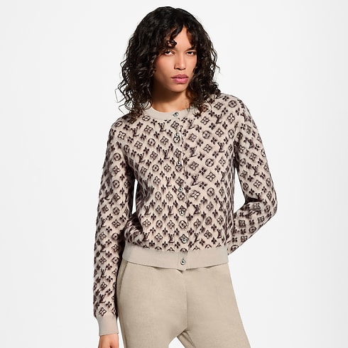 Novedades de Mujer } Cárdigan cepillado Monograma | Louis Vuitton ® (Ampliar producto)