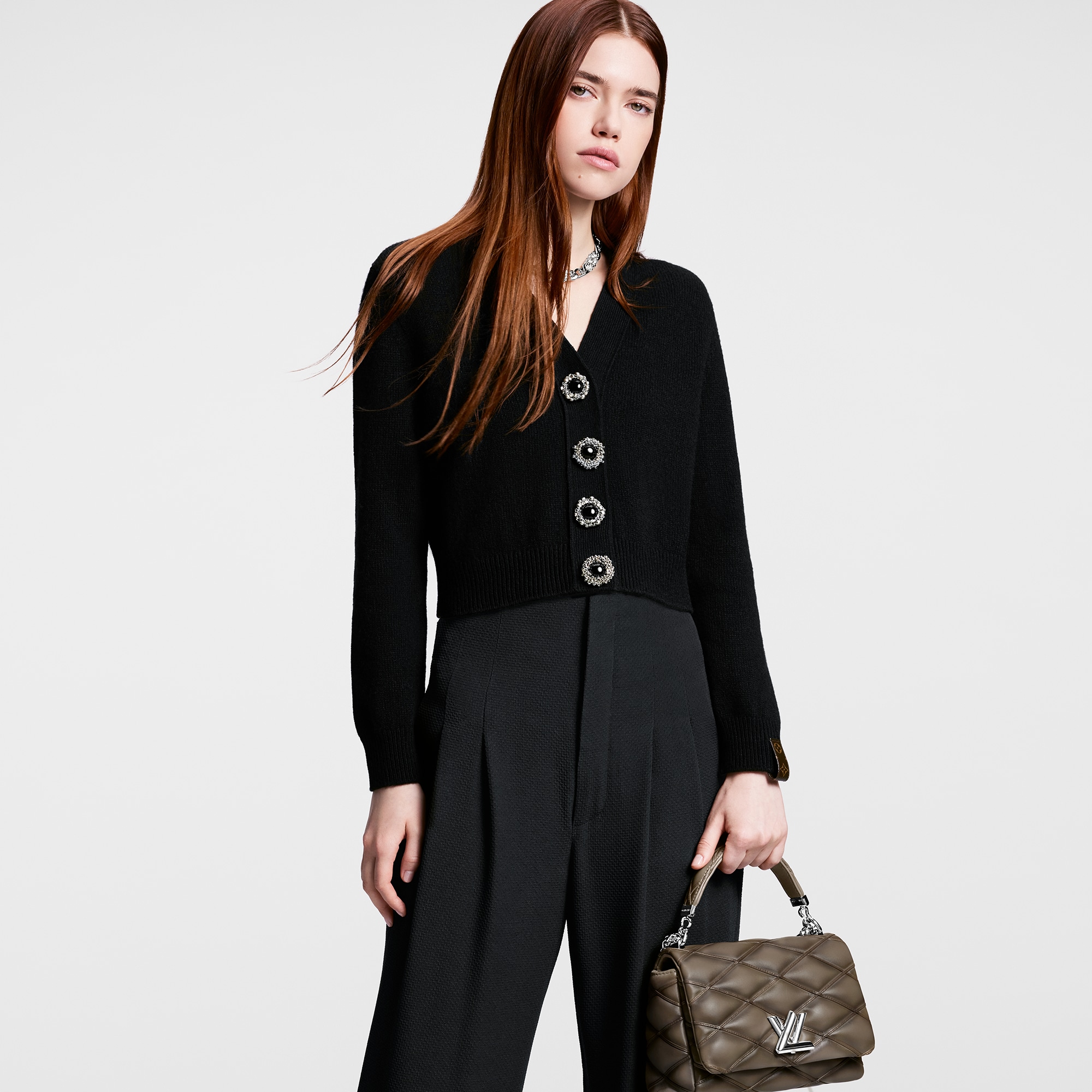  Ready to Wear Prendas tejidas Cárdigan con botones estilo joya | Louis Vuitton ® (Ampliar producto)