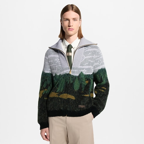 Ready-to-Wear Prendas Tejidas y Sudaderas Cárdigan con cuello cisne y cierre | Louis Vuitton ® (Ampliar producto)