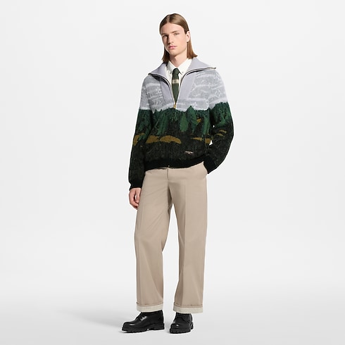 Ready-to-Wear Prendas Tejidas y Sudaderas Cárdigan con cuello cisne y cierre | Louis Vuitton ® (Ampliar producto)