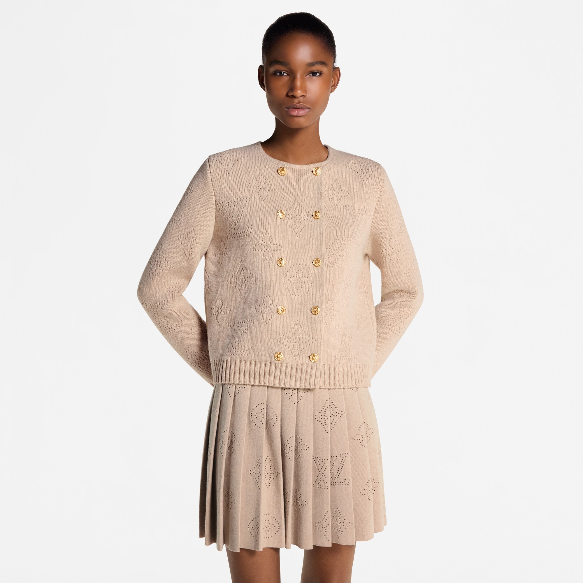  Ready to Wear Prendas tejidas Cárdigan con motivo Mahina Monograma | Louis Vuitton ® (Ampliar producto)