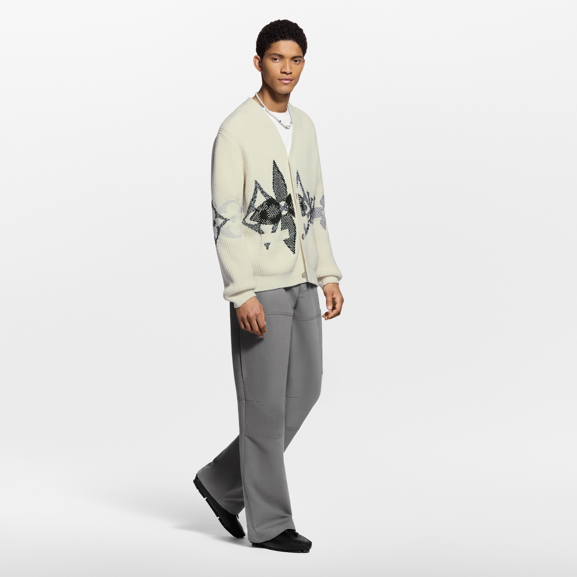  Para hombres LV Ski Cárdigan gráfico de punto | Louis Vuitton ® (Ampliar producto)