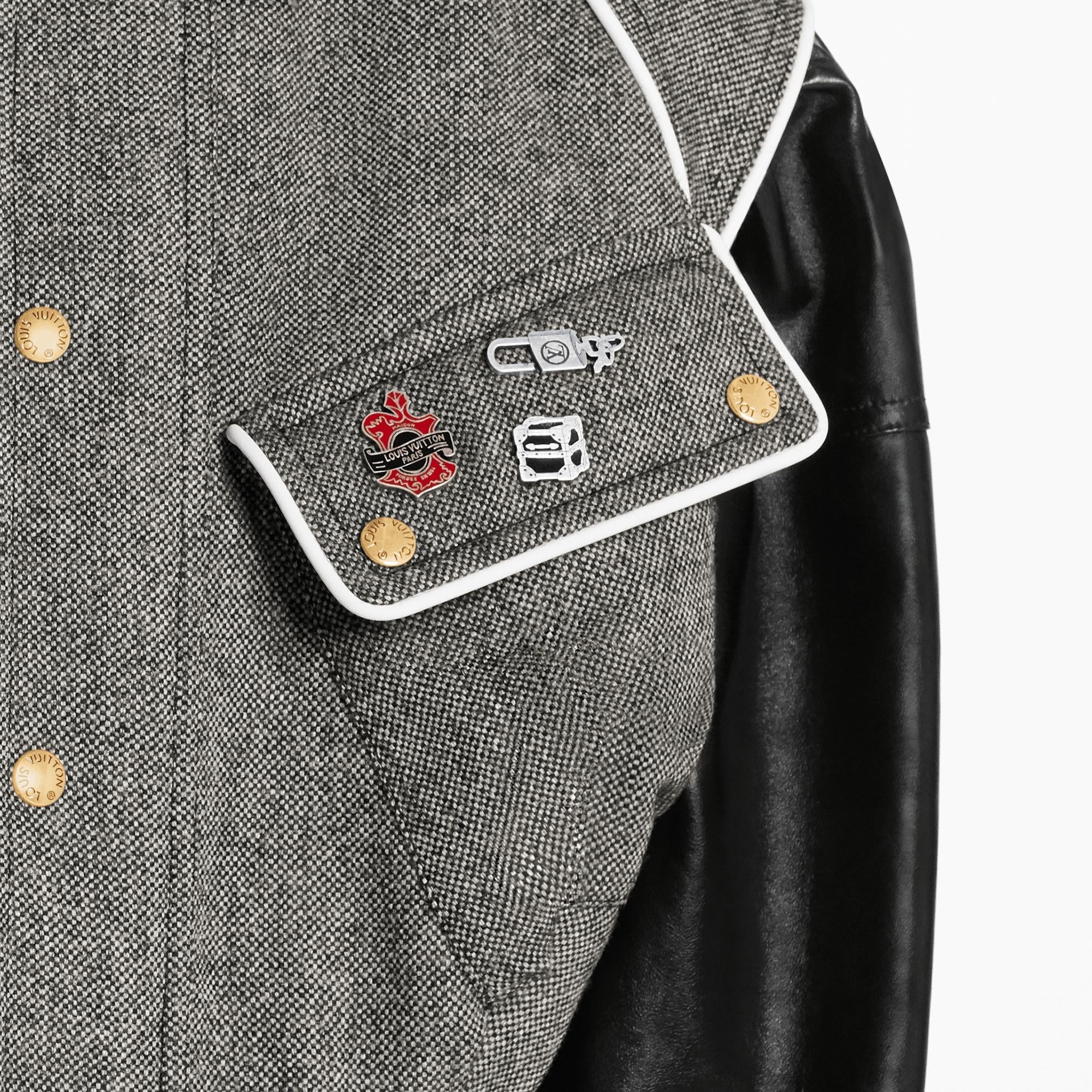  Discontinued Product Obs 1 Cazadora bomber con mangas de piel | Louis Vuitton ® (Ampliar producto)