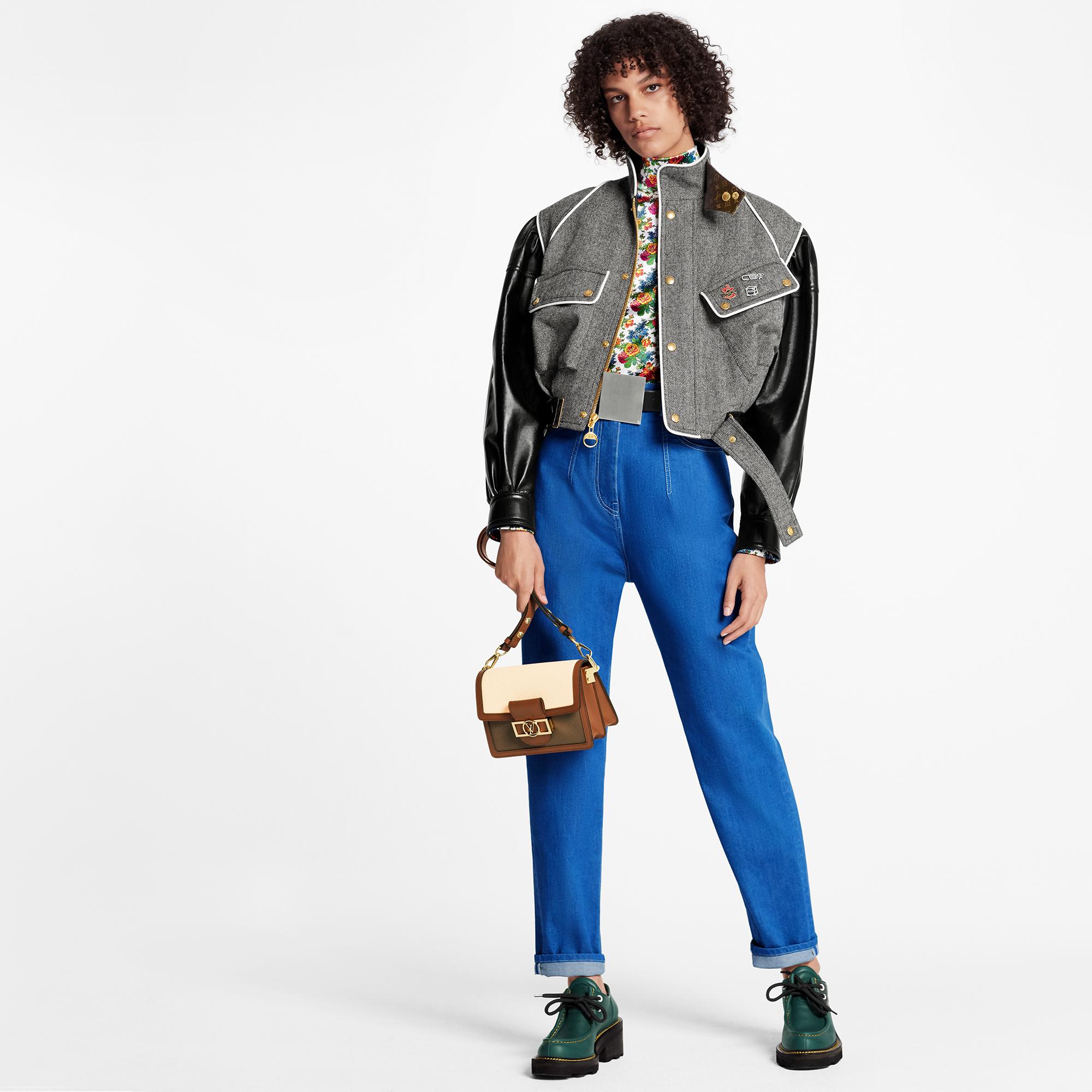  Discontinued Product Obs 1 Cazadora bomber con mangas de piel | Louis Vuitton ® (Ampliar producto)