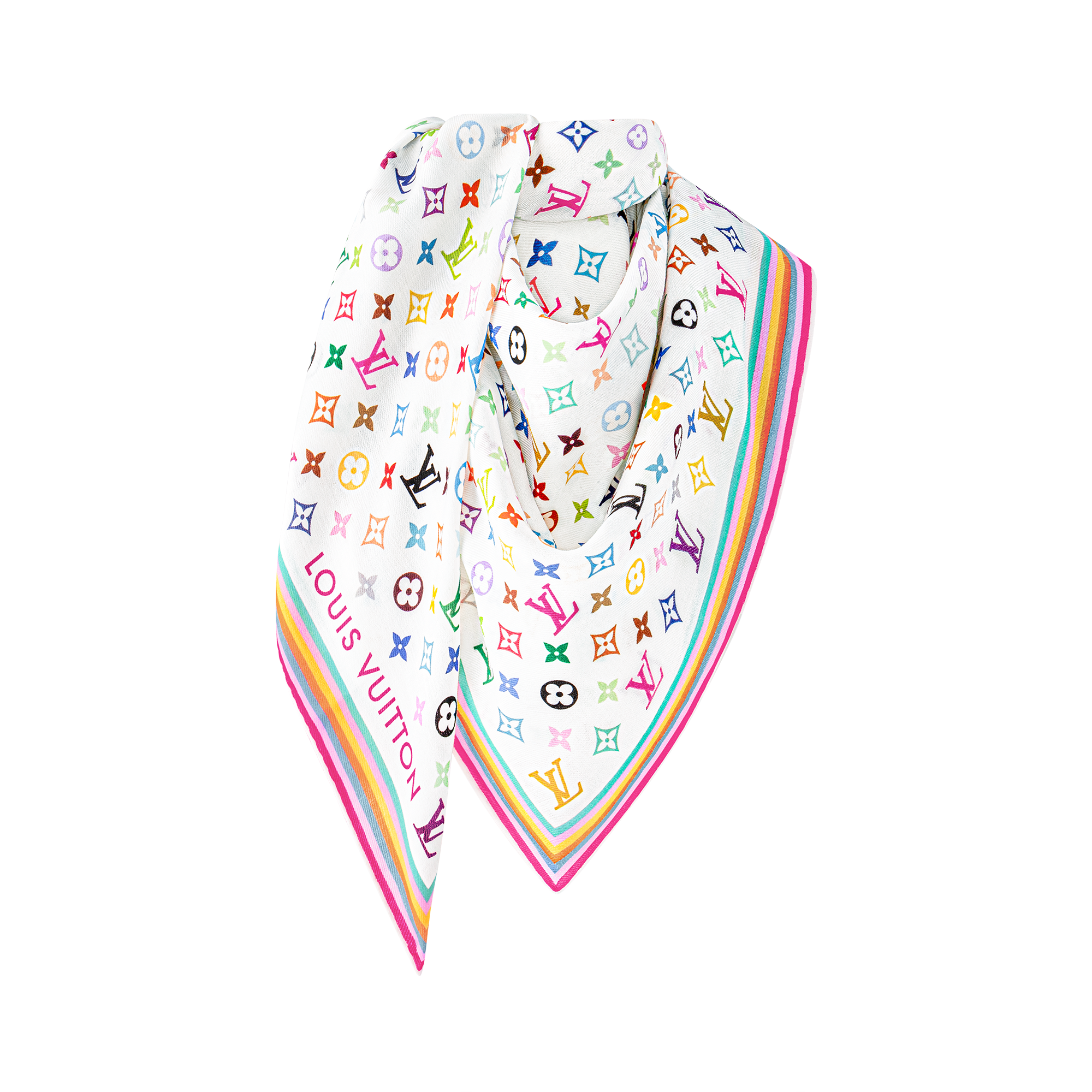 S00 Accesorios Chales y estolas Chal LV x TM Monograma Multicolor | Louis Vuitton ® (Ampliar producto)