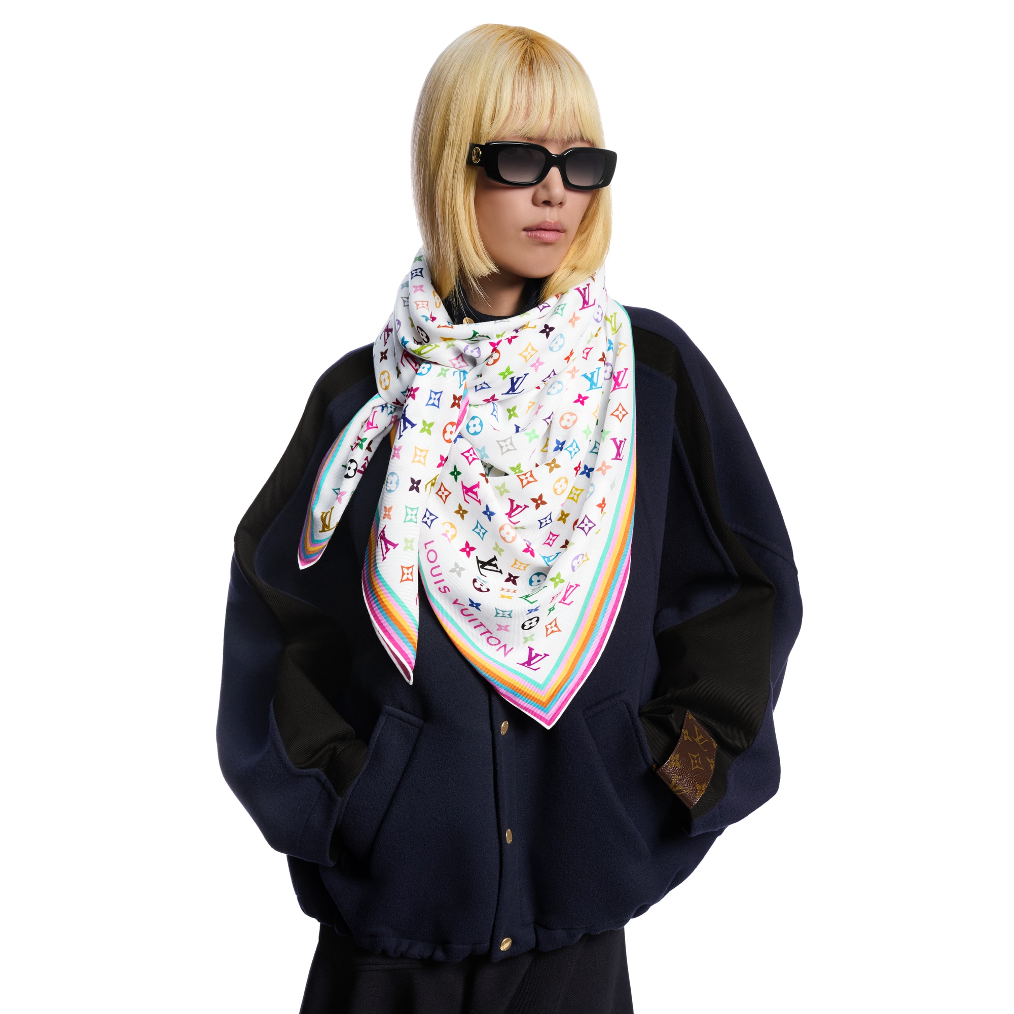 S00 Accesorios Chales y estolas Chal LV x TM Monograma Multicolor | Louis Vuitton ® (Ampliar producto)