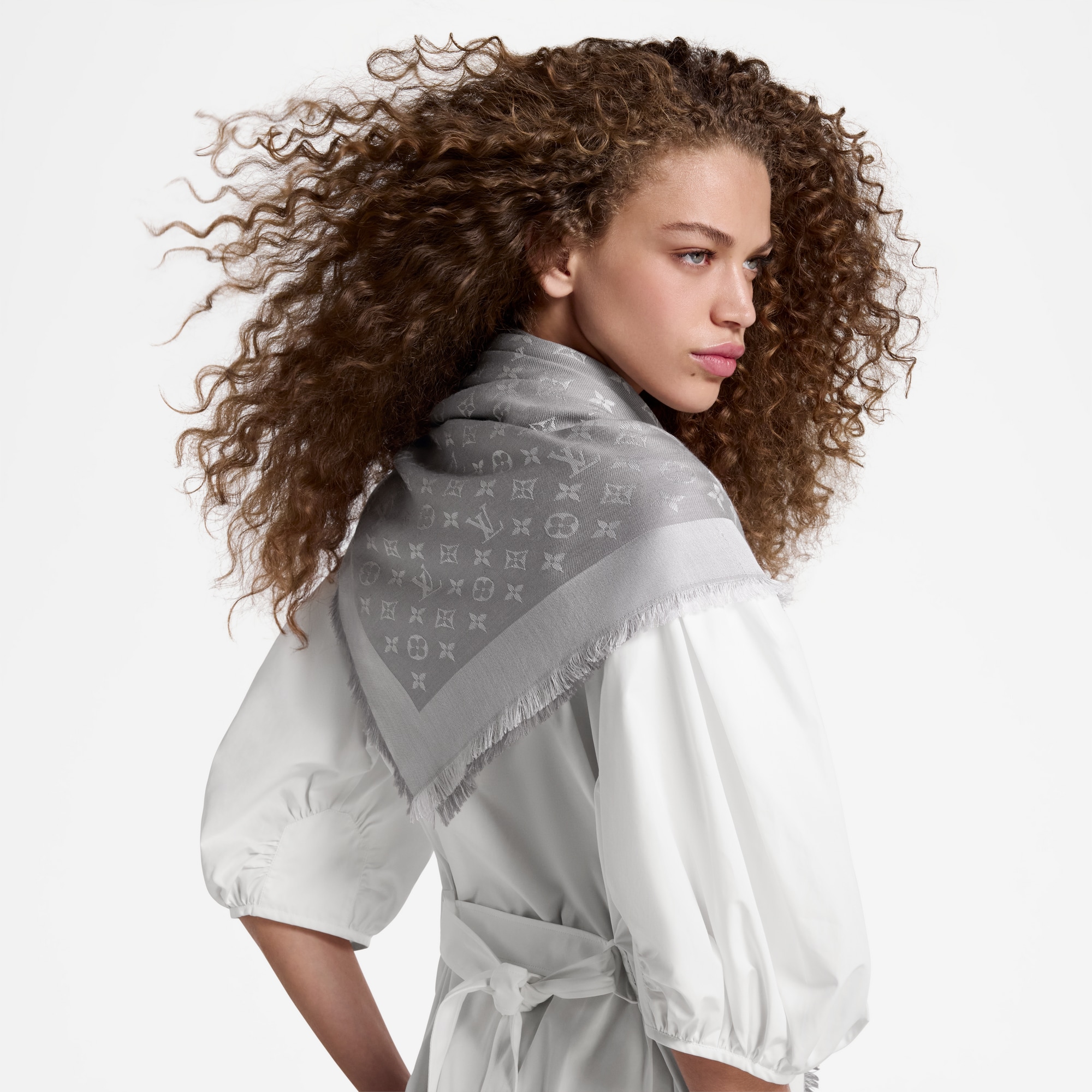 S00 Accesorios Chales y estolas Chal Monograma Denim | Louis Vuitton ® (Ampliar producto)