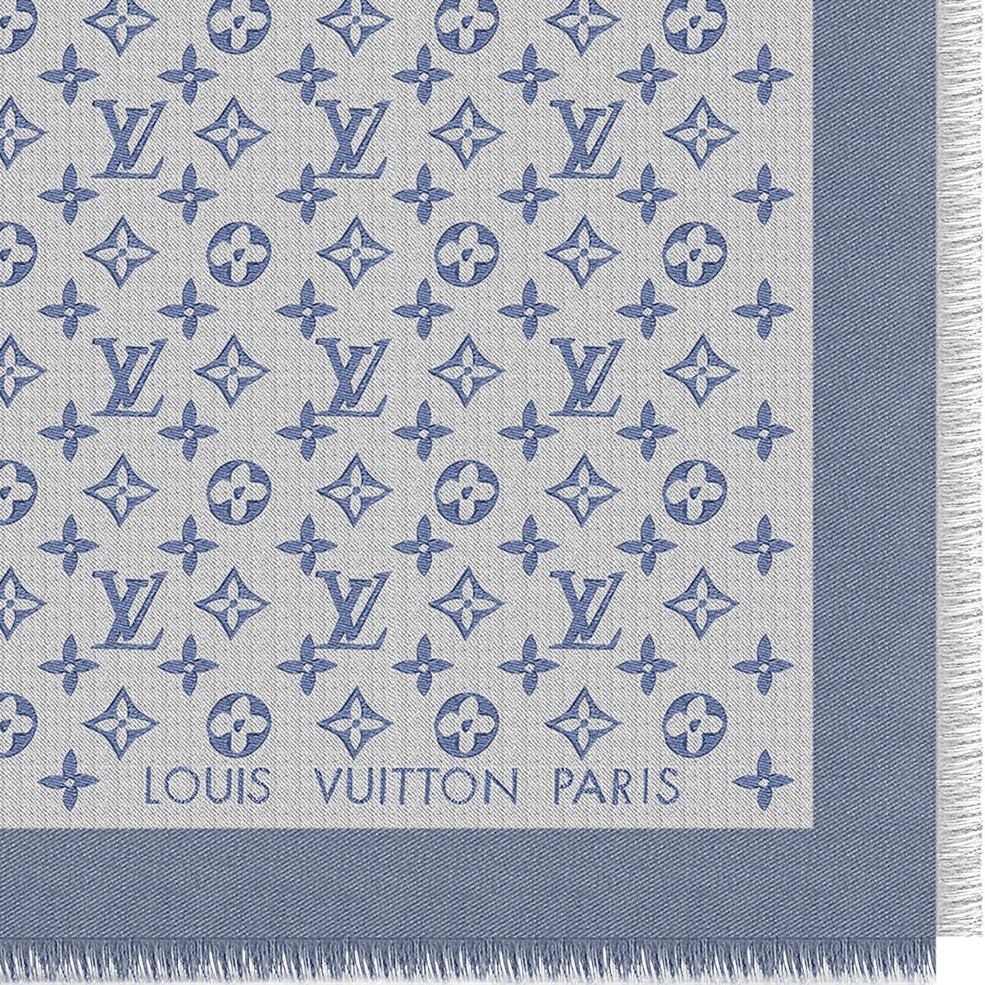 S00 Accesorios Chales y estolas Chal Monograma Denim | Louis Vuitton ® (Ampliar producto)