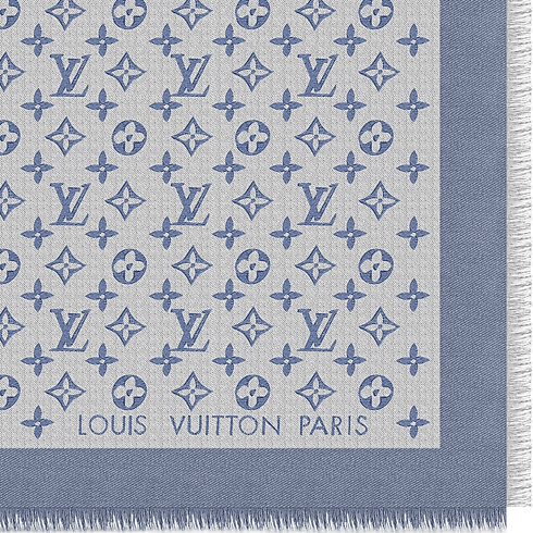 S00 Accesorios Chales y estolas Chal Monograma Denim | Louis Vuitton ® (Ampliar producto)