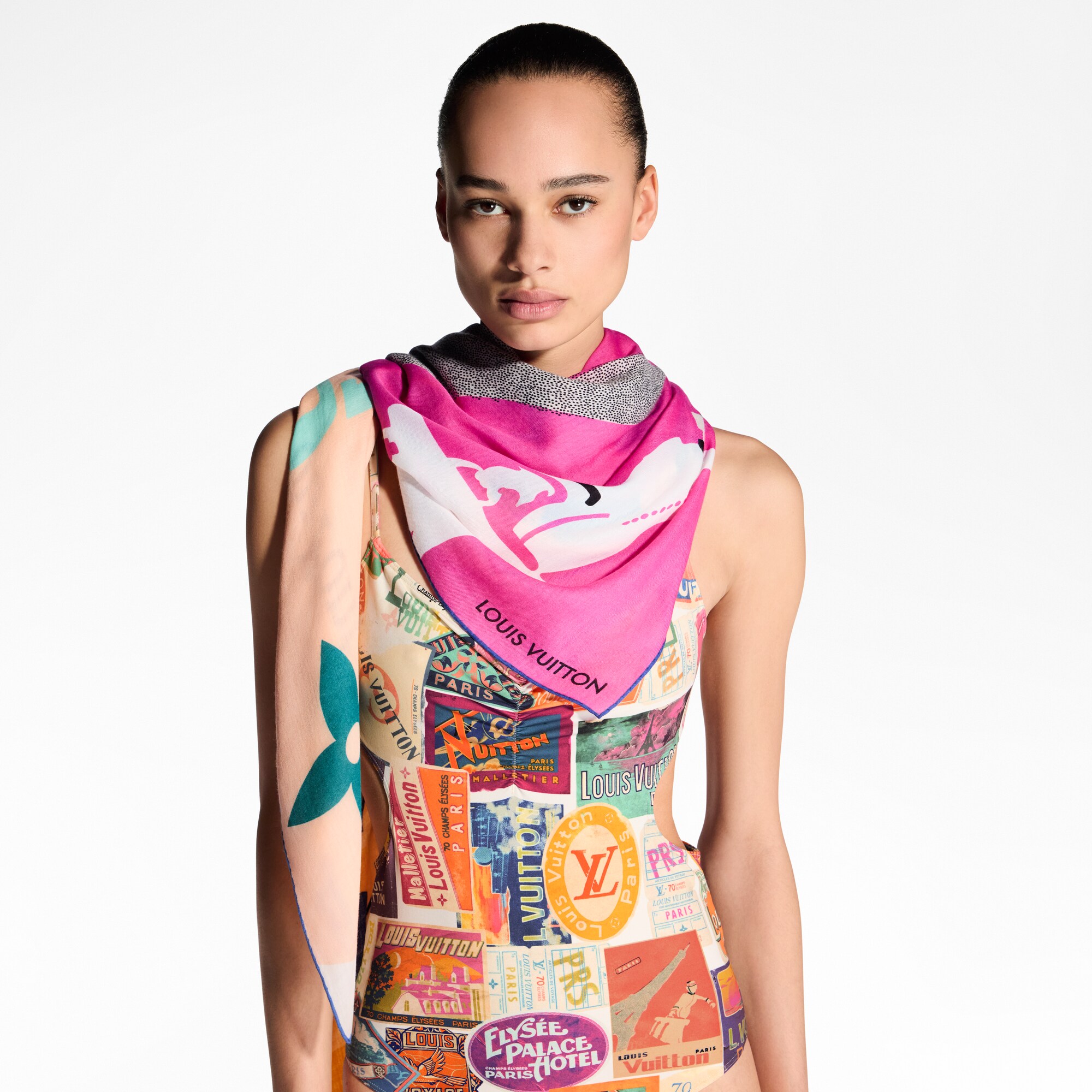 S00 Accesorios Chales y estolas Chal Through The Window | Louis Vuitton ® (Ampliar producto)