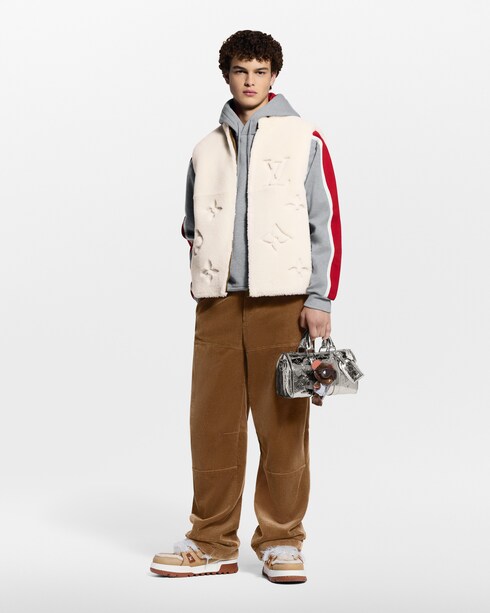 Ready-to-Wear Casacos e Agasalhos Colete Reversível em Mix de Monogram Shearling | Louis Vuitton ®