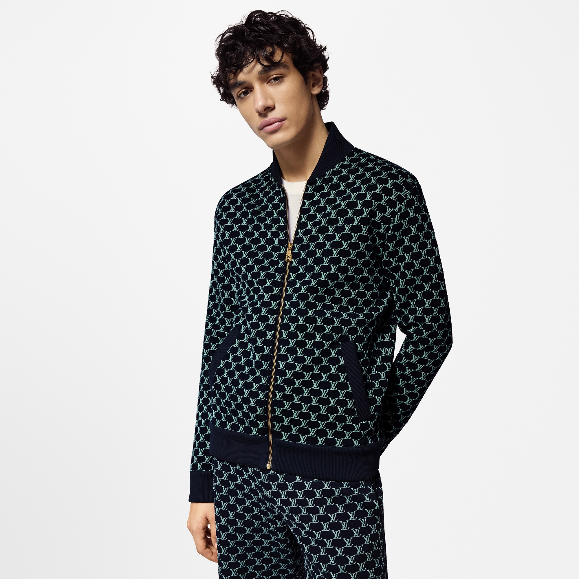  Ready to Wear Todo el Ready-To-Wear Chamarra bomber en punto de doble vista | Louis Vuitton ® (Ampliar producto)