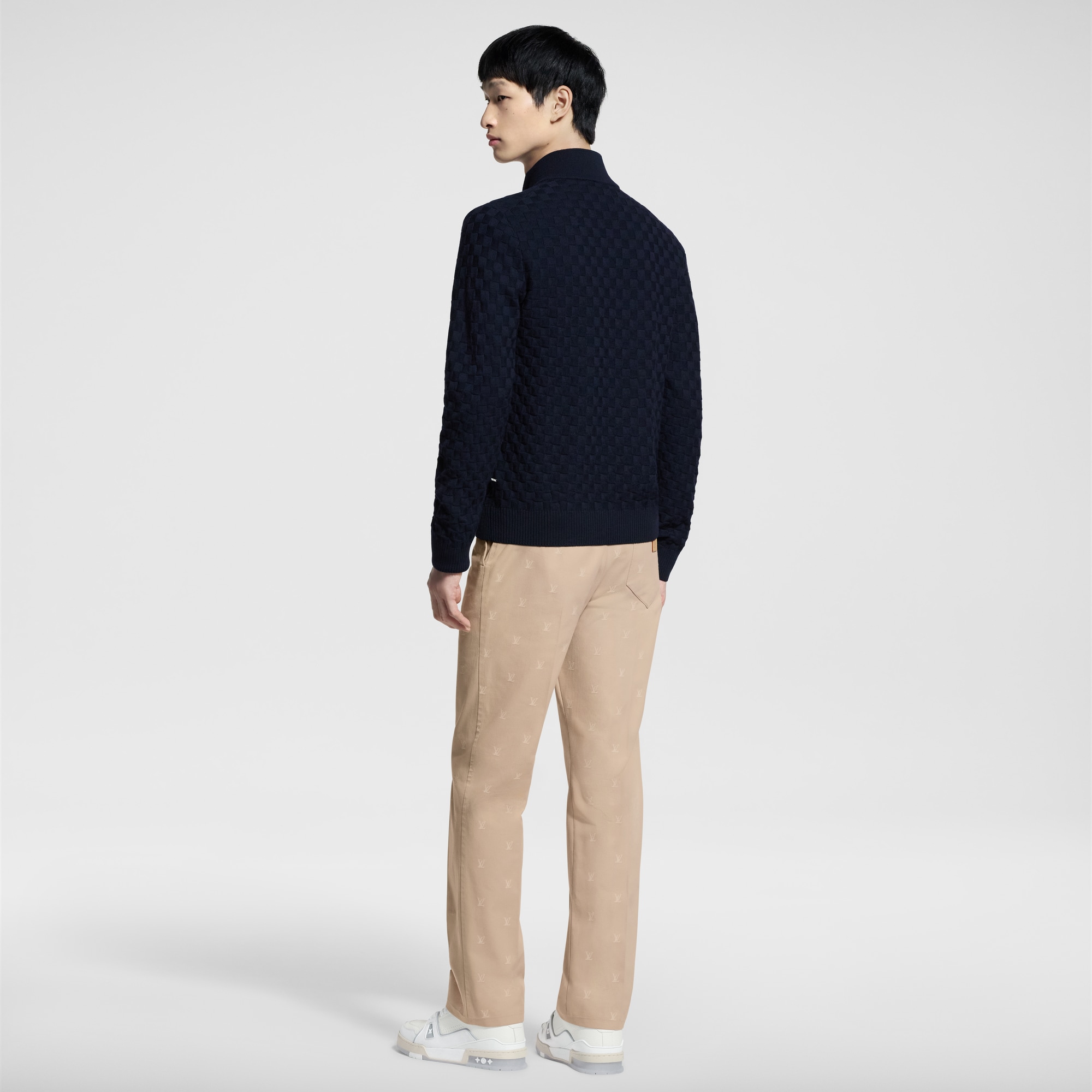  Ready to Wear Prendas tejidas y sudaderas Chamarra Damier con cremallera | Louis Vuitton ® (Ampliar producto)