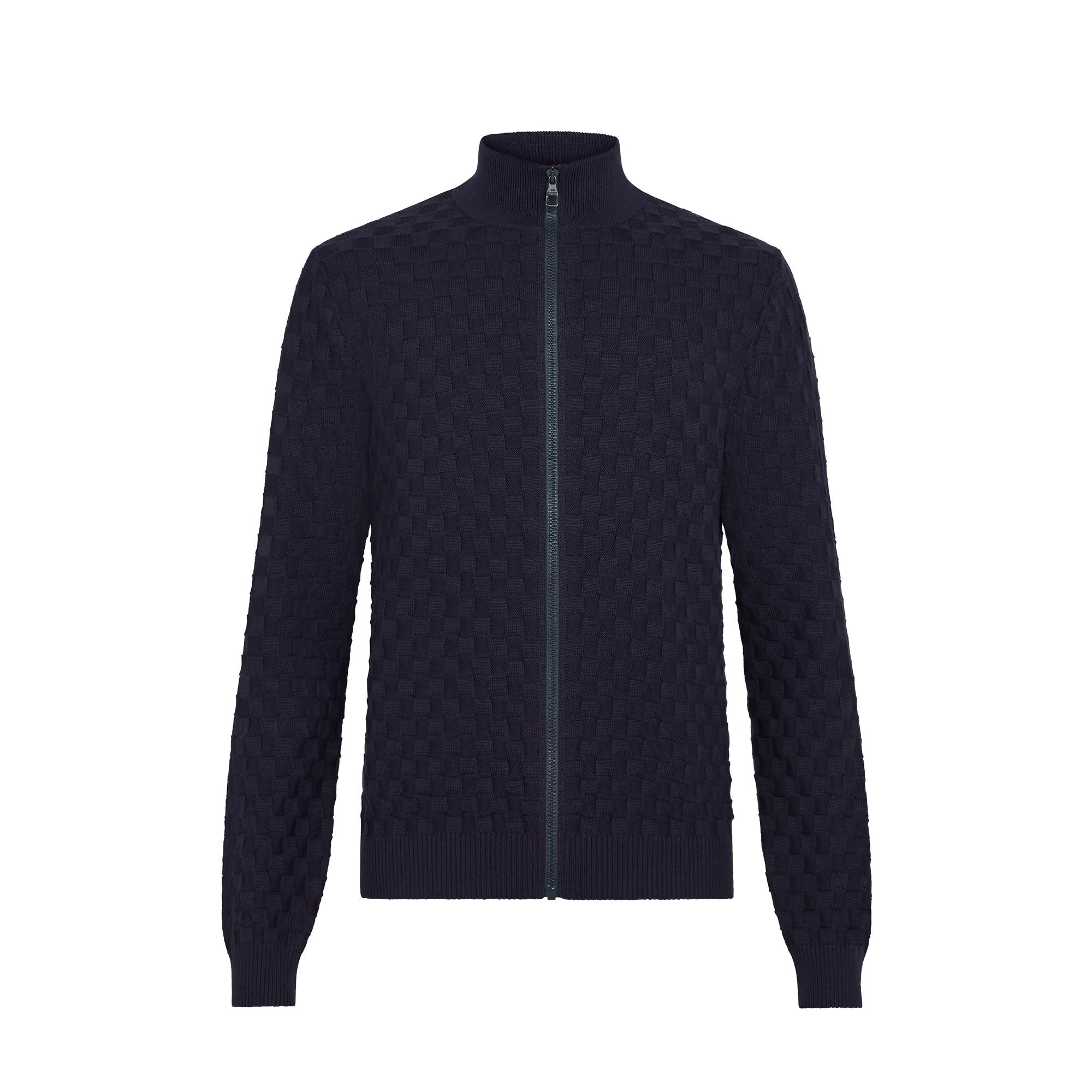  Ready to Wear Prendas tejidas y sudaderas Chamarra Damier con cremallera | Louis Vuitton ® (Ampliar producto)