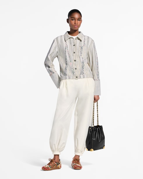 Prêt-à-Porter Manteaux et Vestes Veste en denim à imprimé wallpaper fleuri | Louis Vuitton ®